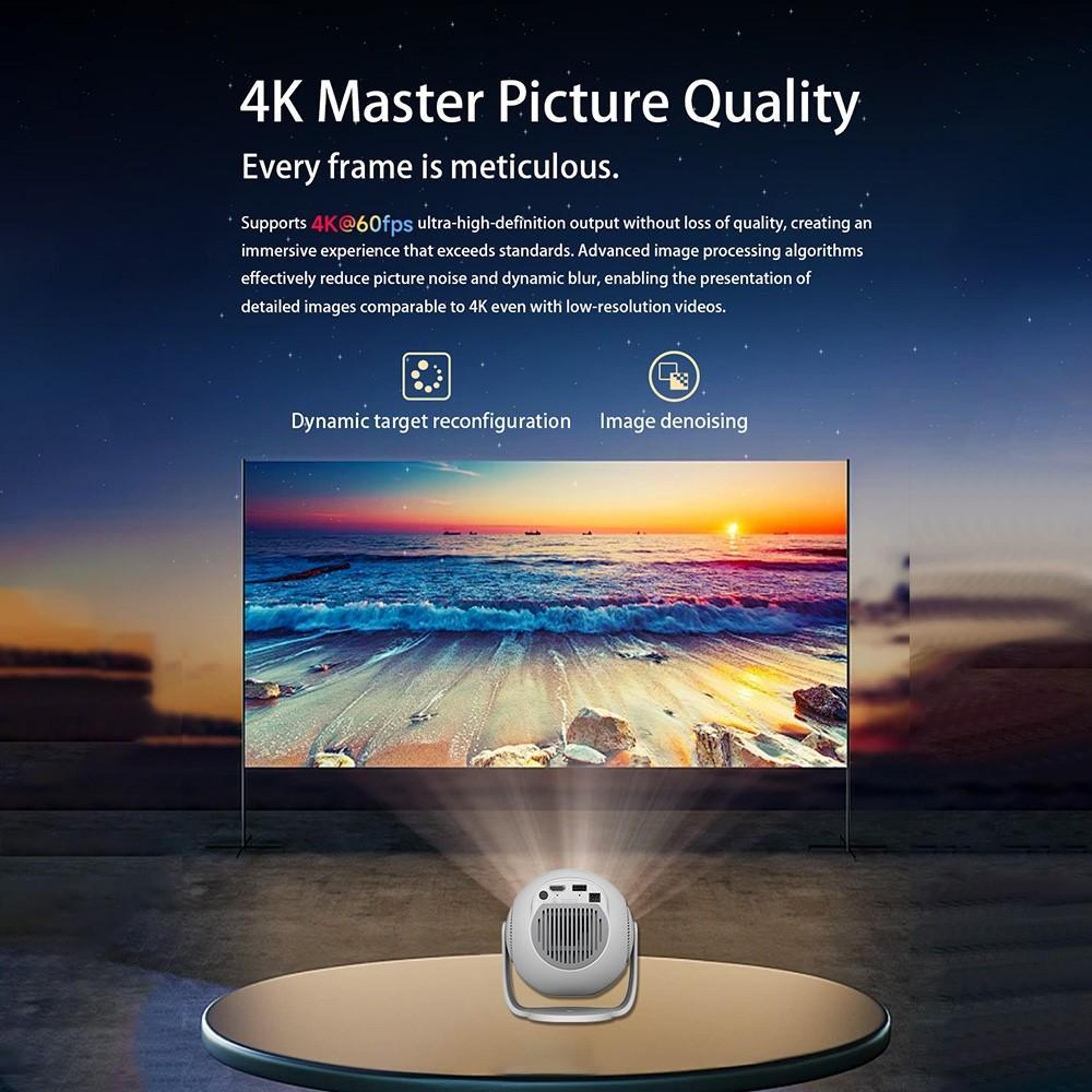 TP360 Android 14 Projector With WiFi 6 270 Rotation And 4K Support 14