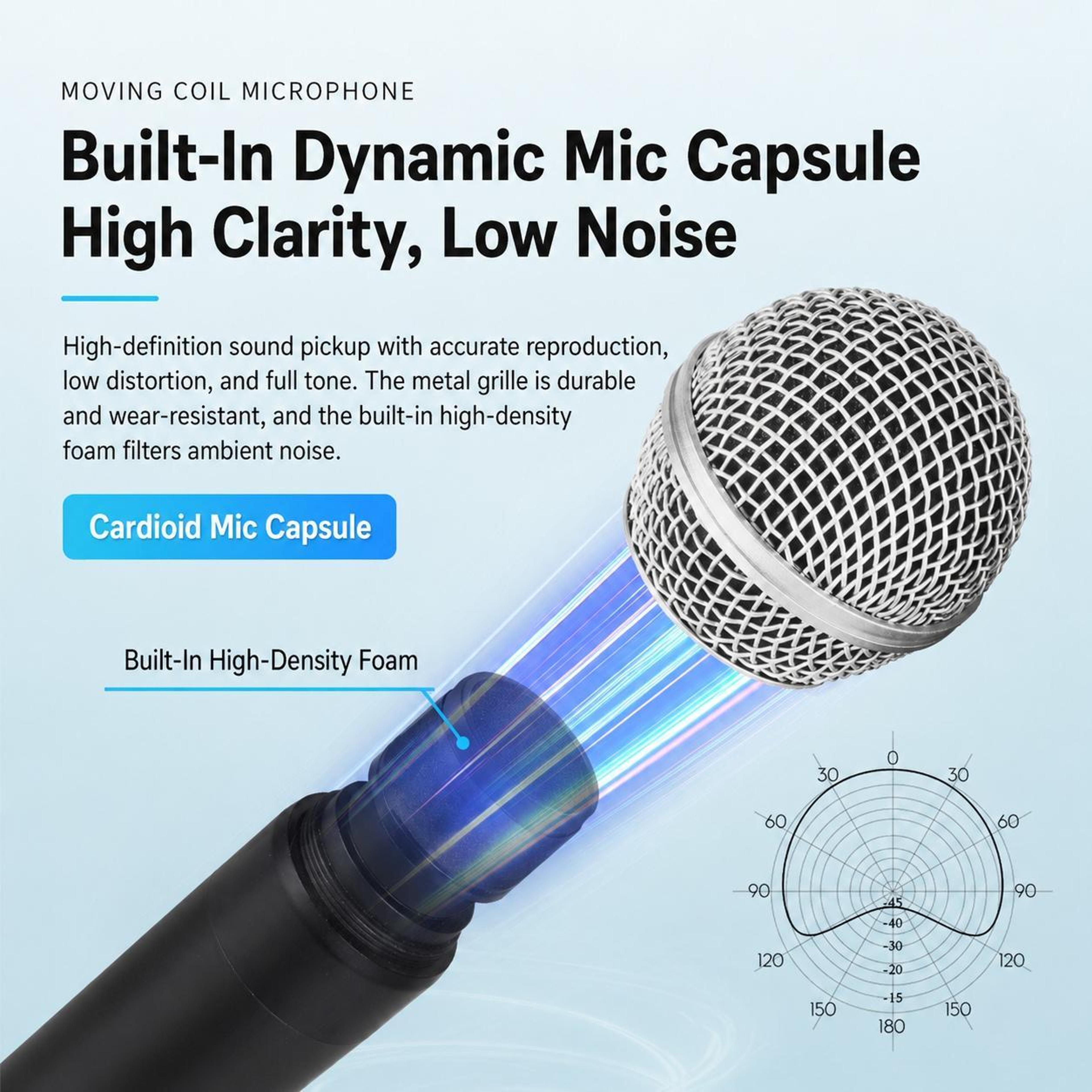 UHF Wireless Microphone With Rechargeable Receiver And 50m Range 11