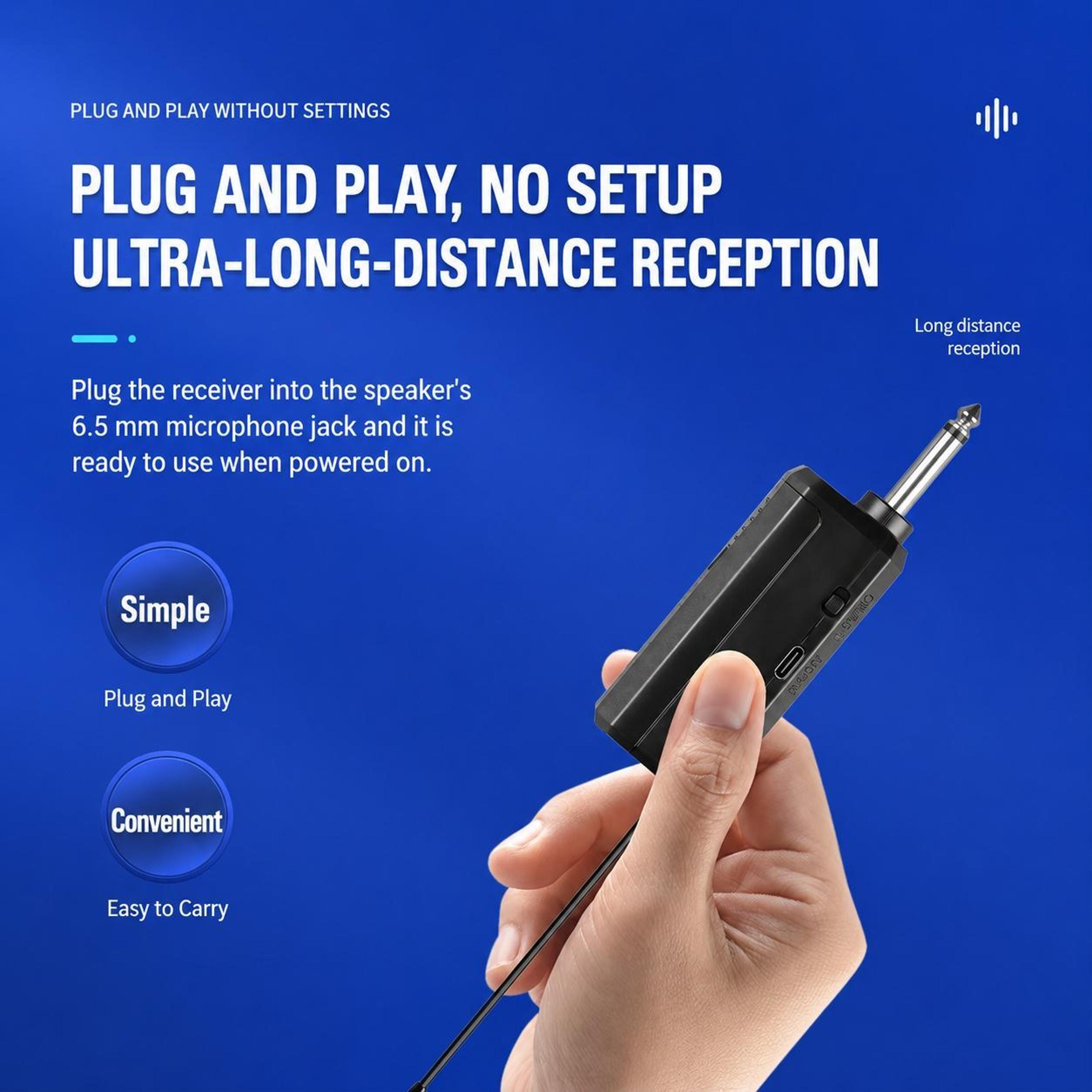 E1 UHF Wireless Microphone System With Dual Rechargeable Handheld Mics And 50m Range 9