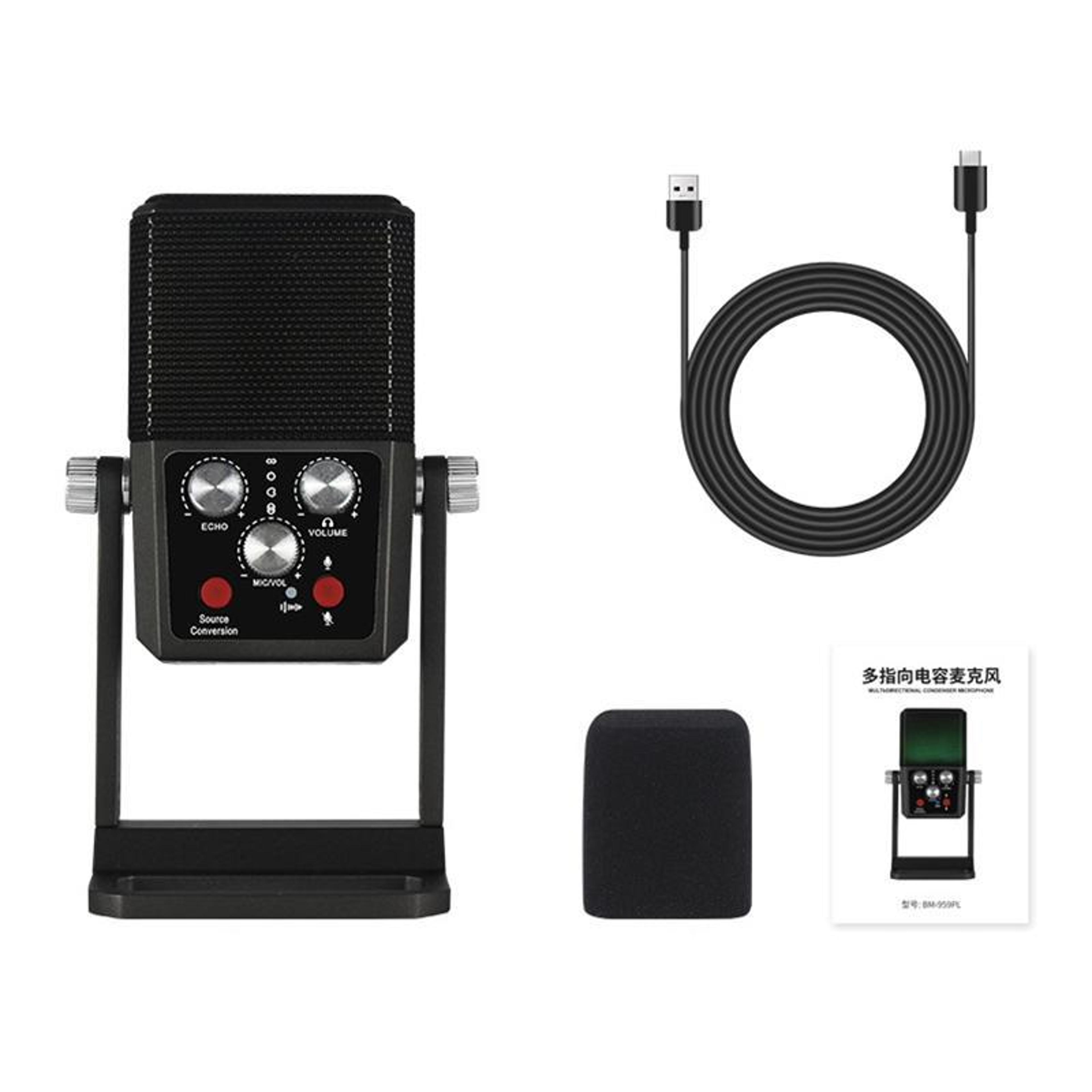 USB Condenser Microphone With 4 Pickup Patterns For ASMR Podcasting And Streaming 3