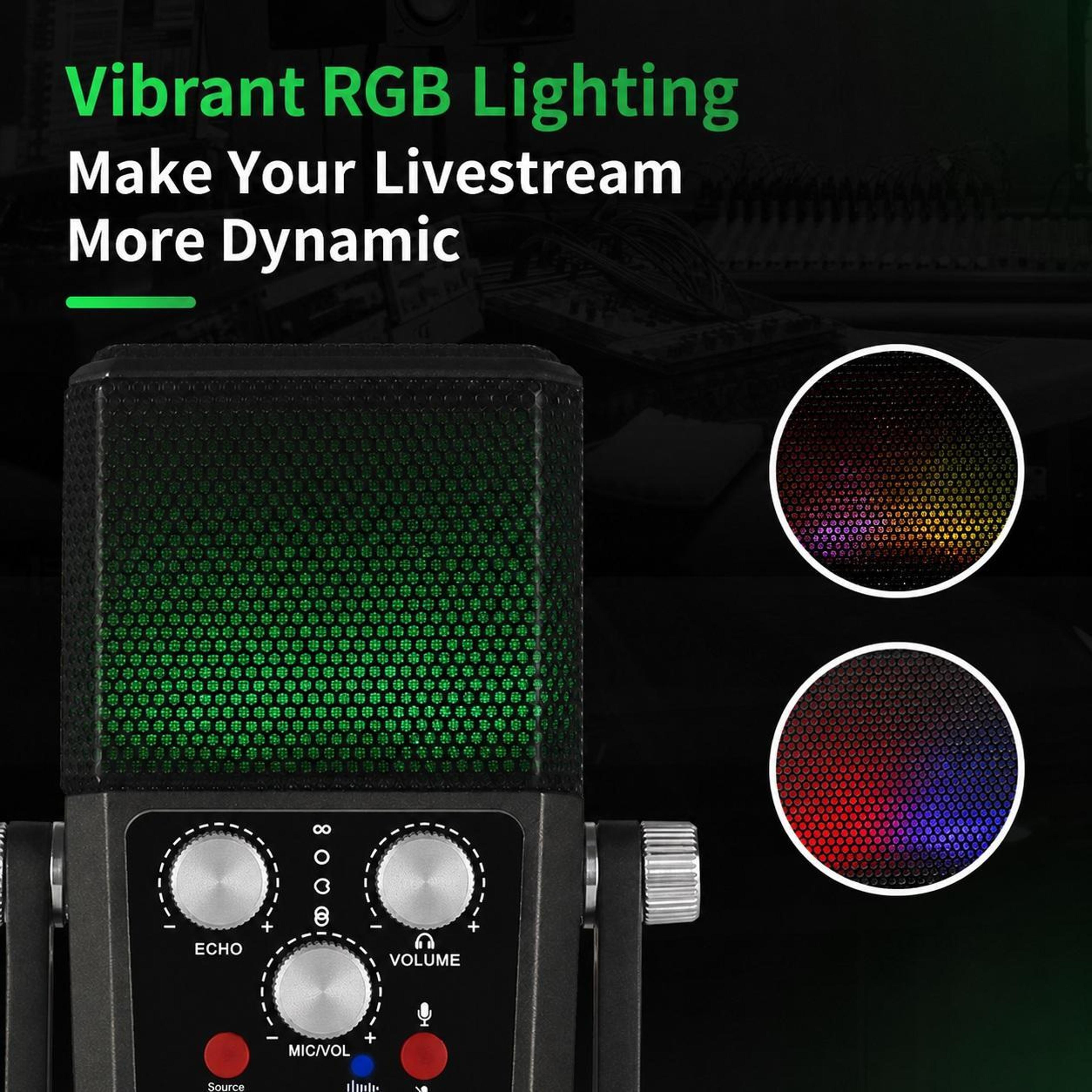 USB Condenser Microphone With 4 Pickup Patterns For ASMR Podcasting And Streaming 9