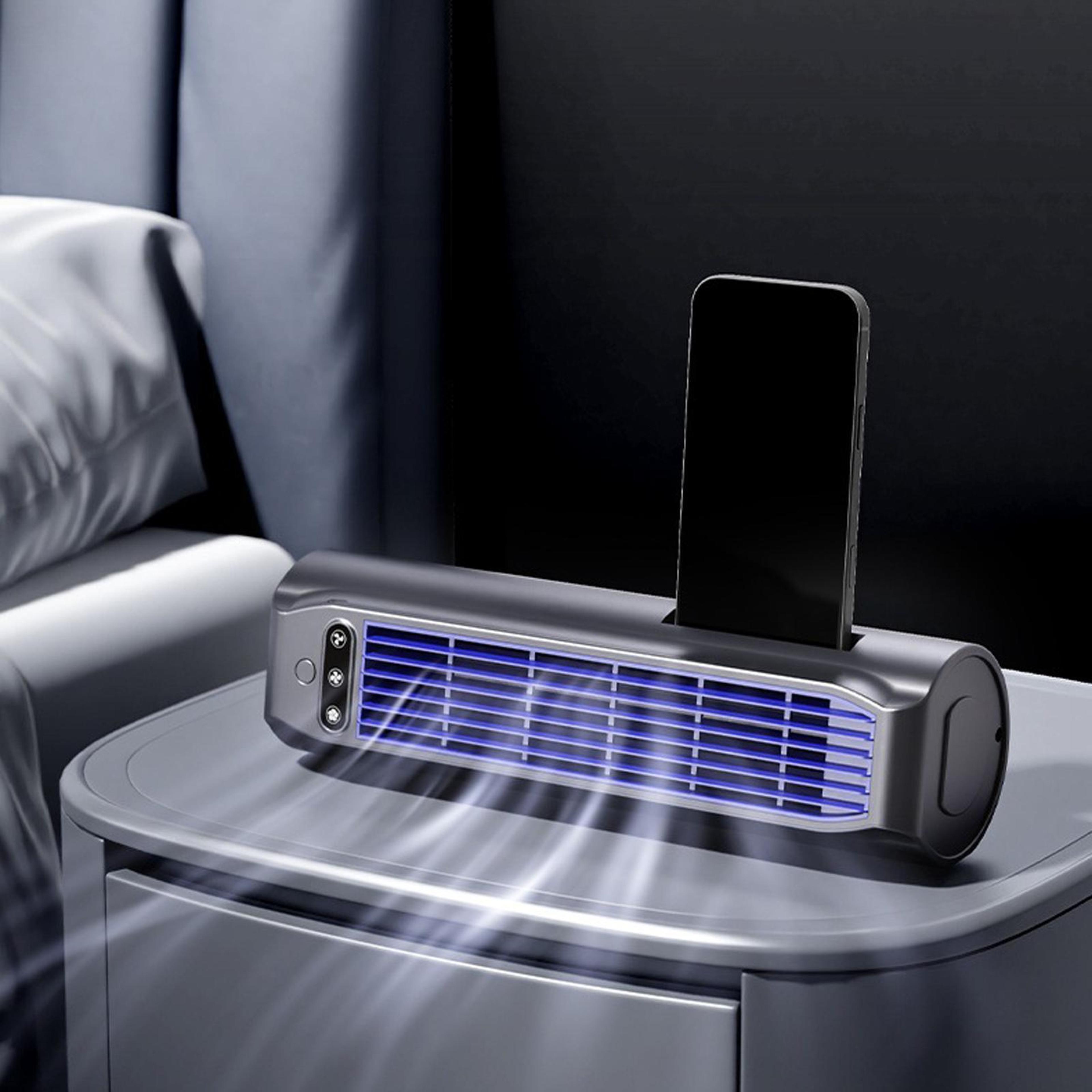 E7 Portable Tower Fan With Digital Display Wall Mounted Fan Design And Phone Holder 15