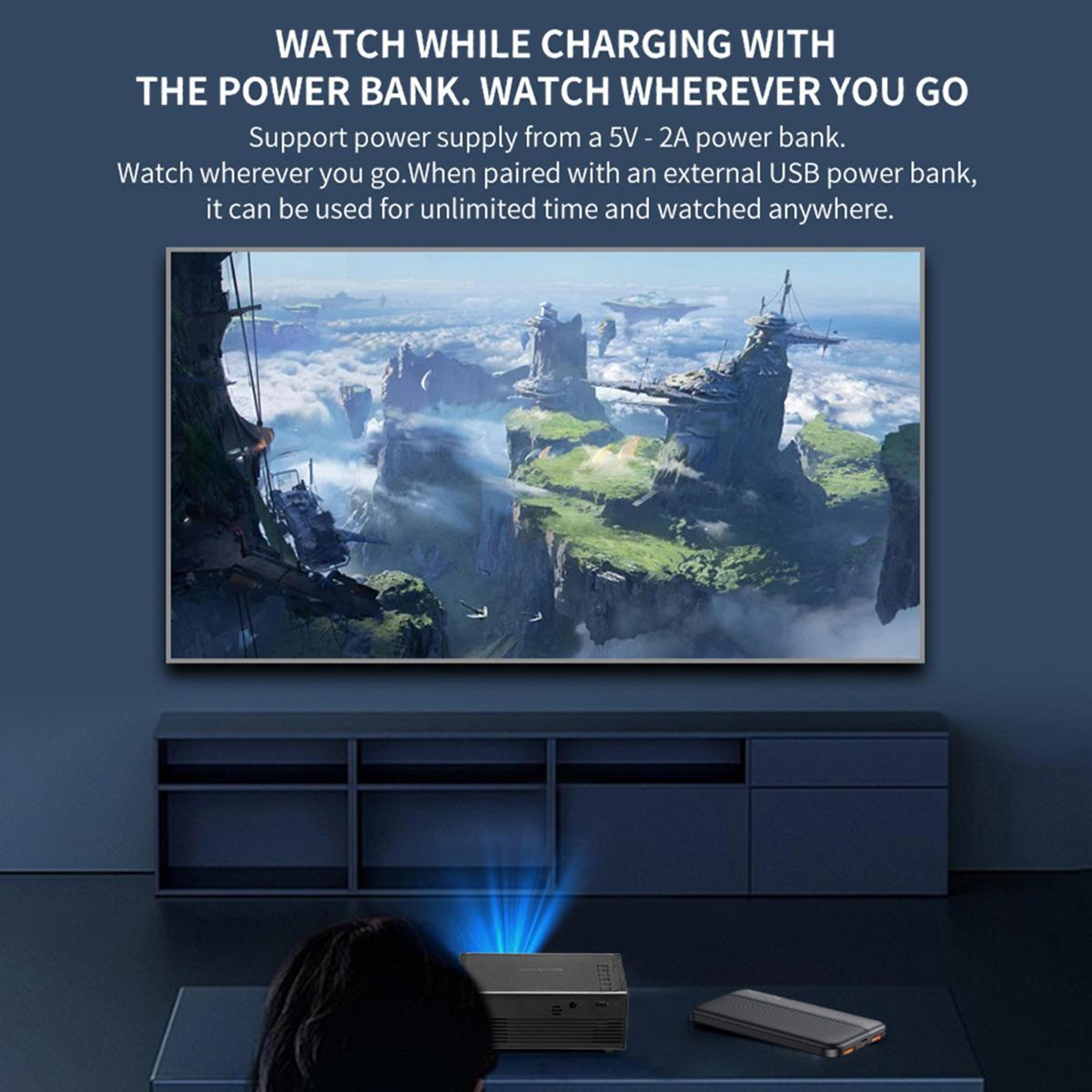 Portable Mini Projector With 1080P Support Phone Mirroring 3