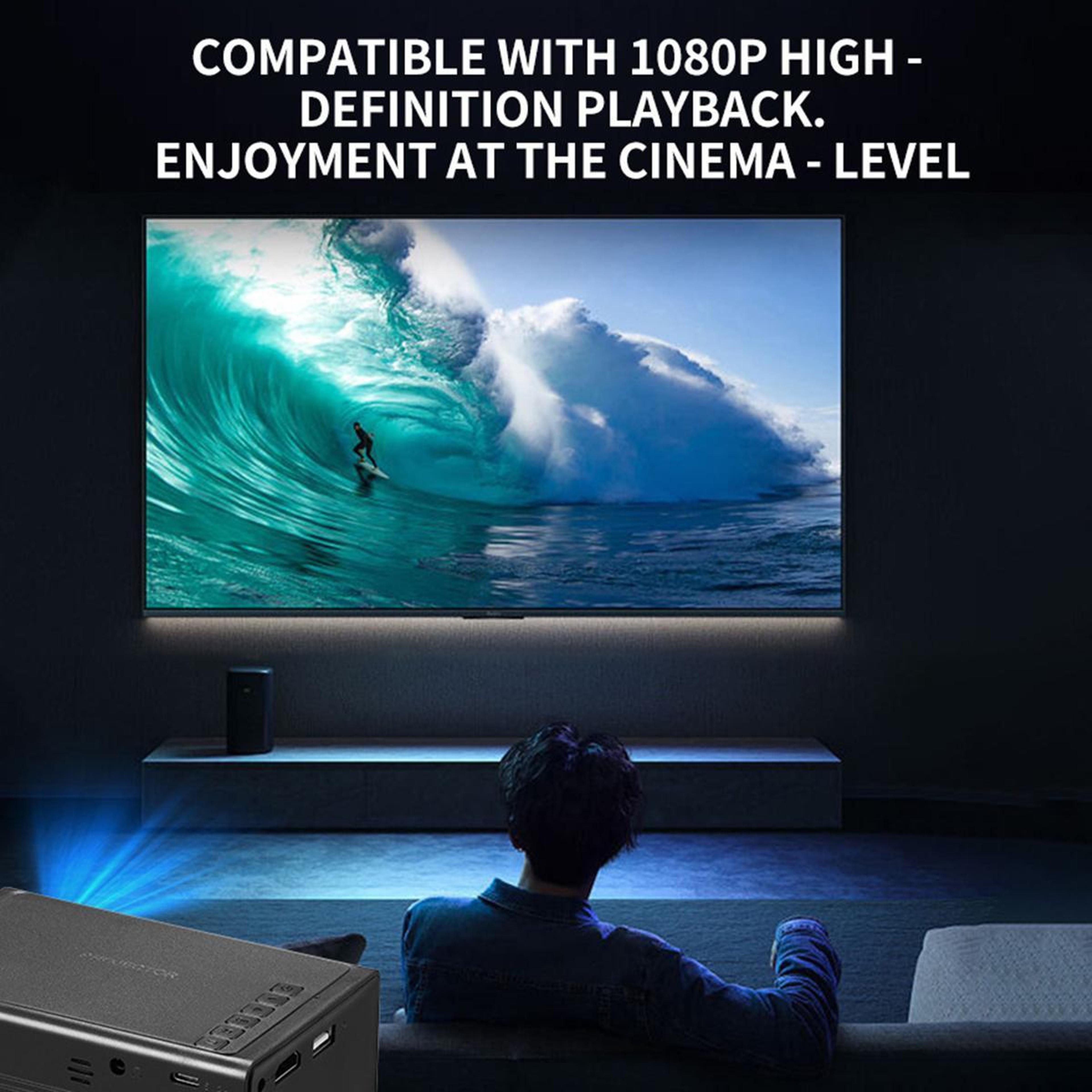 Portable Mini Projector With 1080P Support Phone Mirroring 10