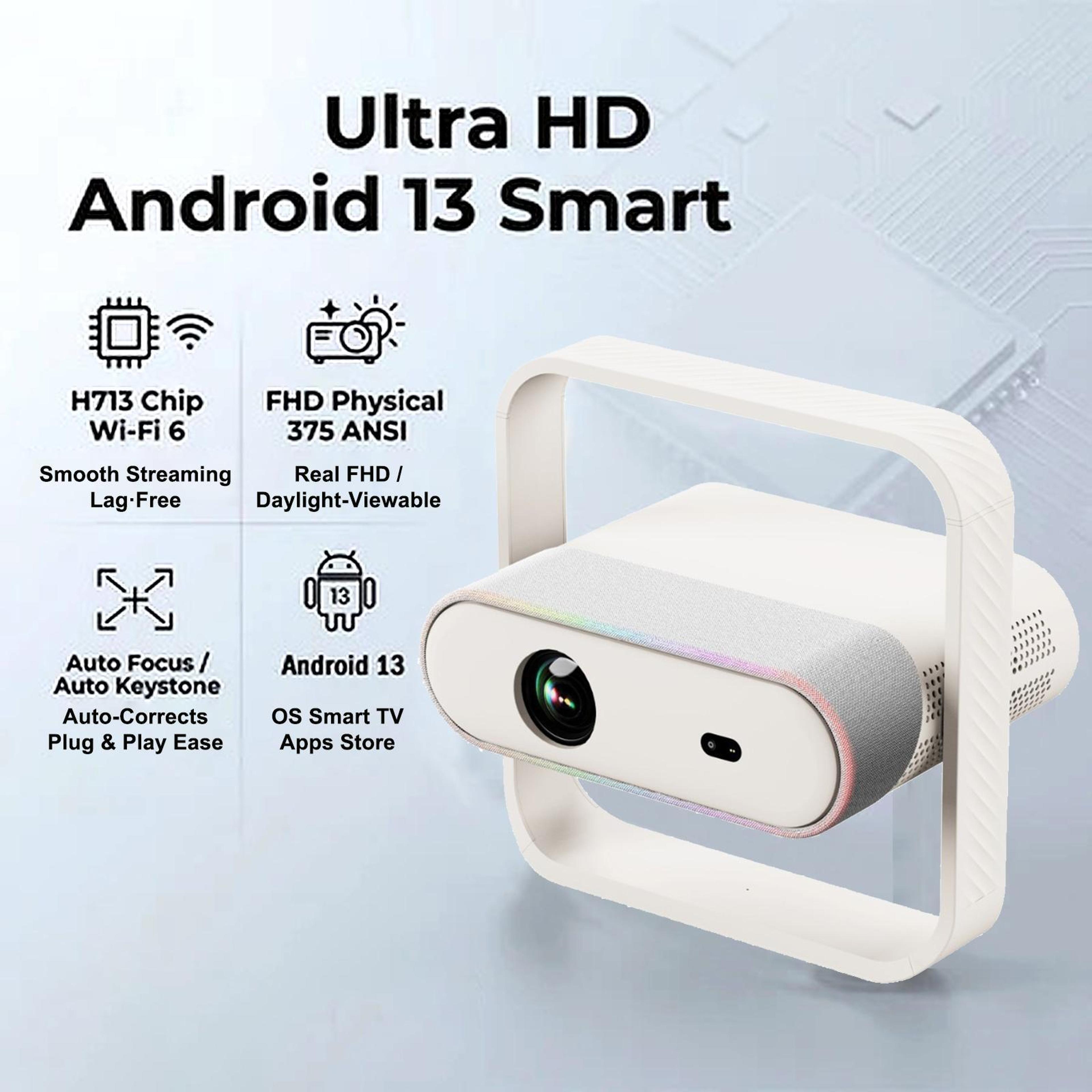 1080P Smart Projector With Auto Focus WiFi 6 And Ambient Light 4