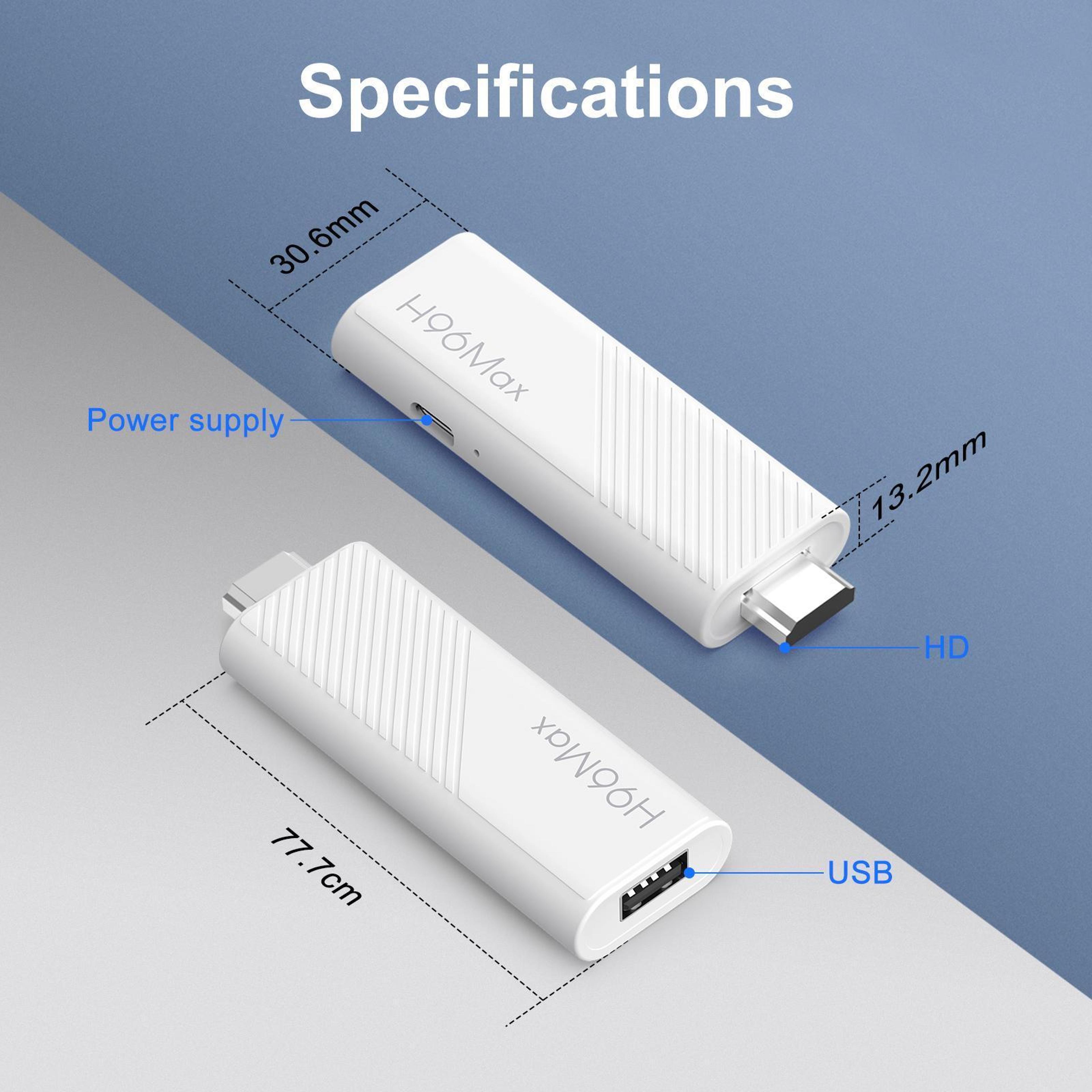 H96 Max H313 Android TV Stick With Android 14 4K Streaming Stick WiFi 6 2