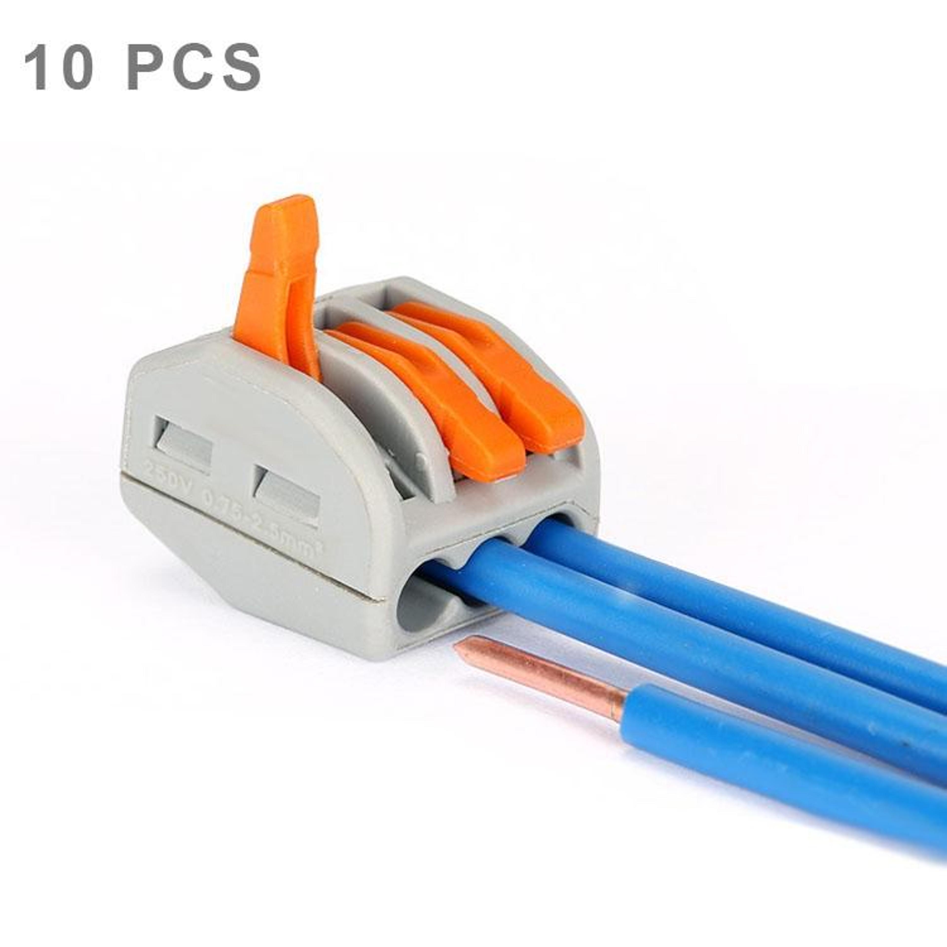 10 PCS Push Wire Connectors Compact Solderless Quick Connect Terminals 8