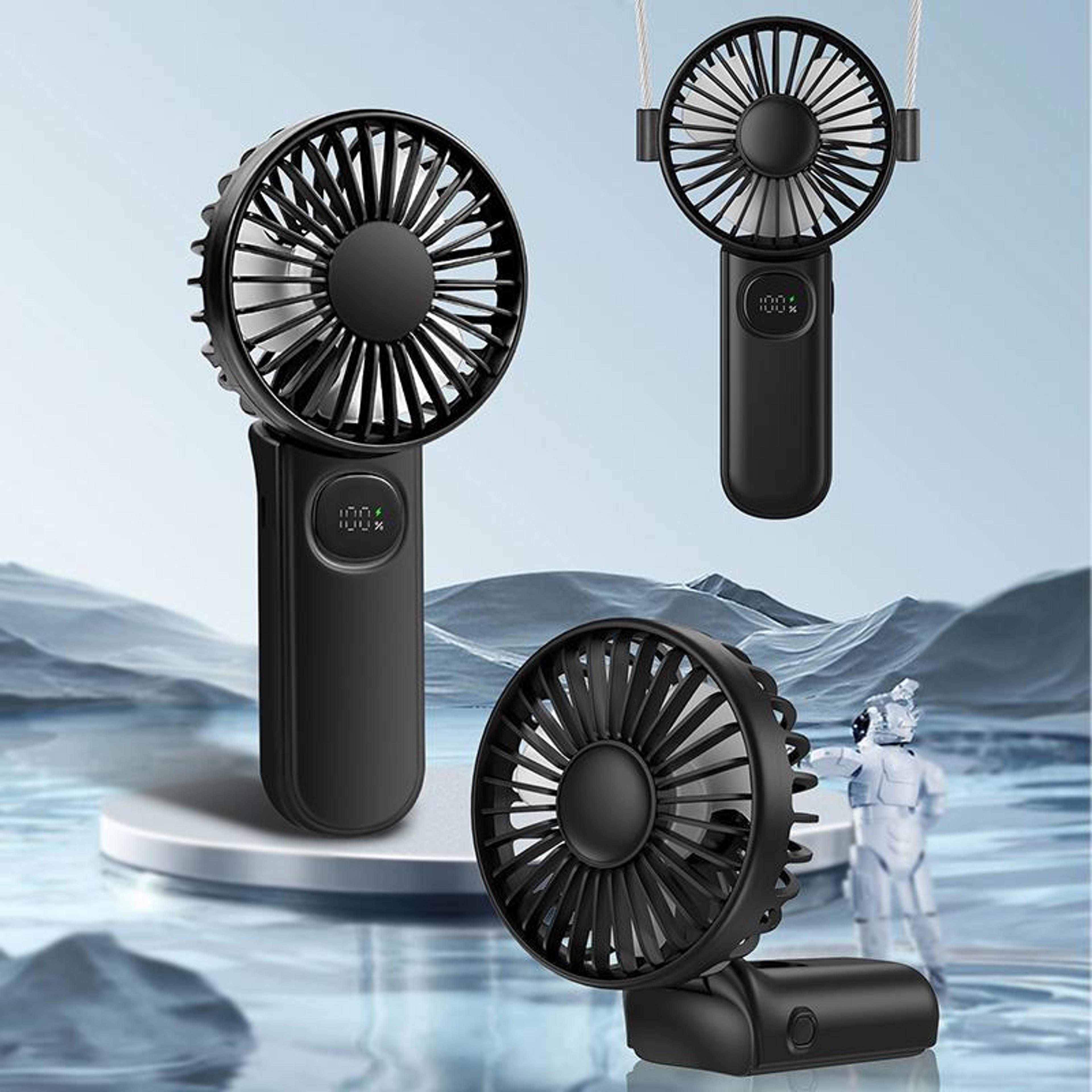 F11 Portable Handheld Fan With LED Display 5 Speeds And Rechargeable Battery 1