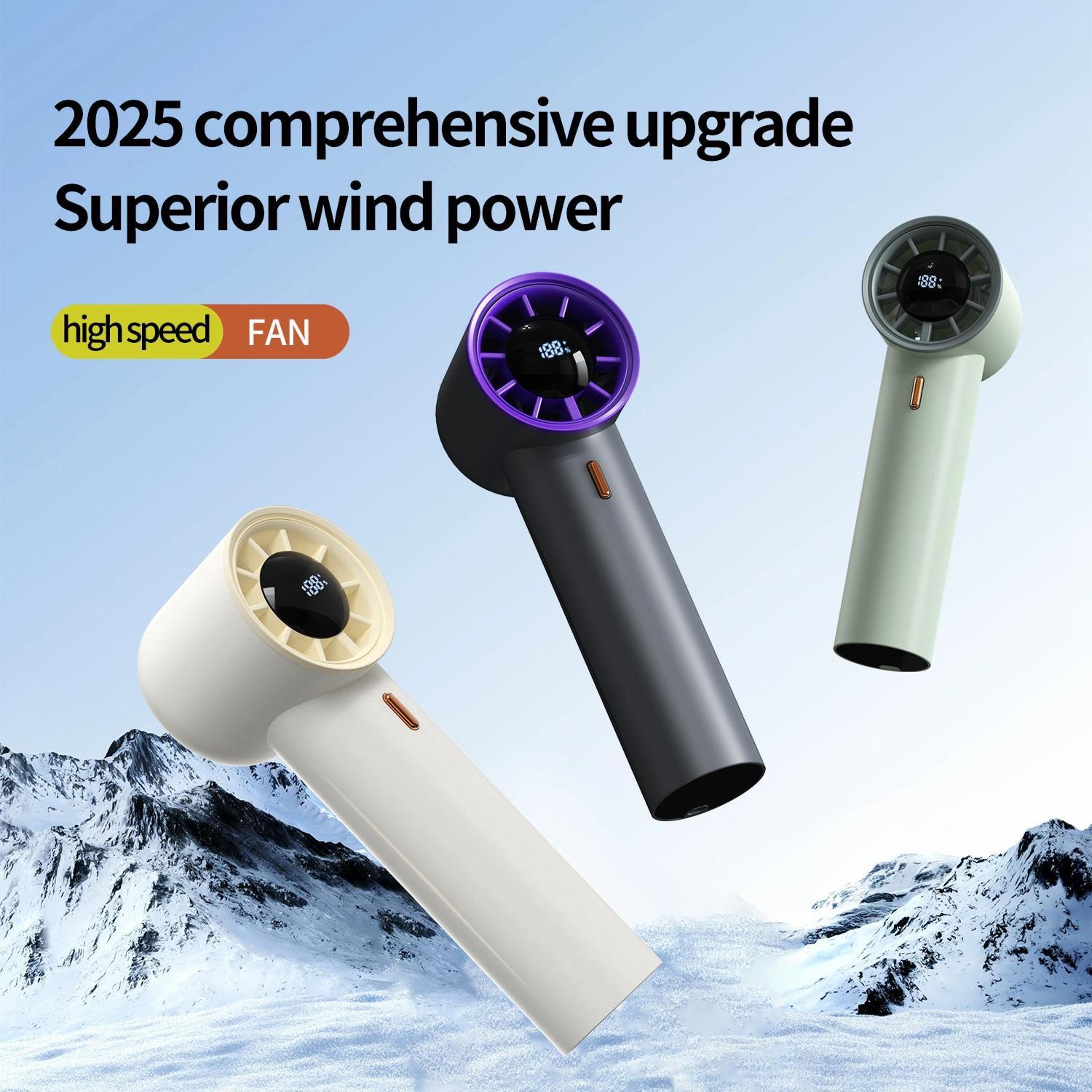 High Speed Handheld Fan With Digital Display 100 Speeds And USBC Rechargeable Battery 1