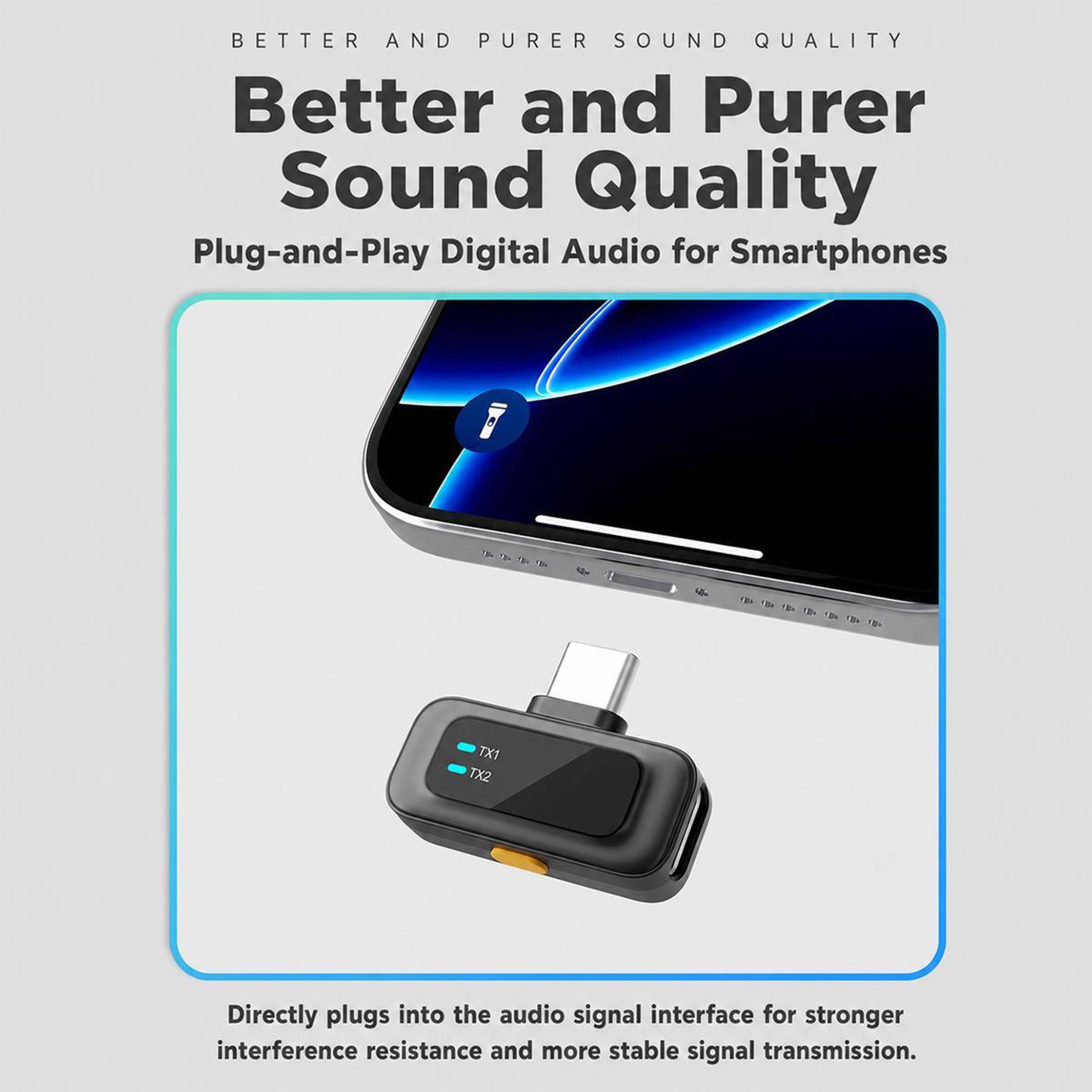Q19 Wireless Lavalier Microphone With Noise Reduction 24GHz Audio And 36Hour Charging Case 6