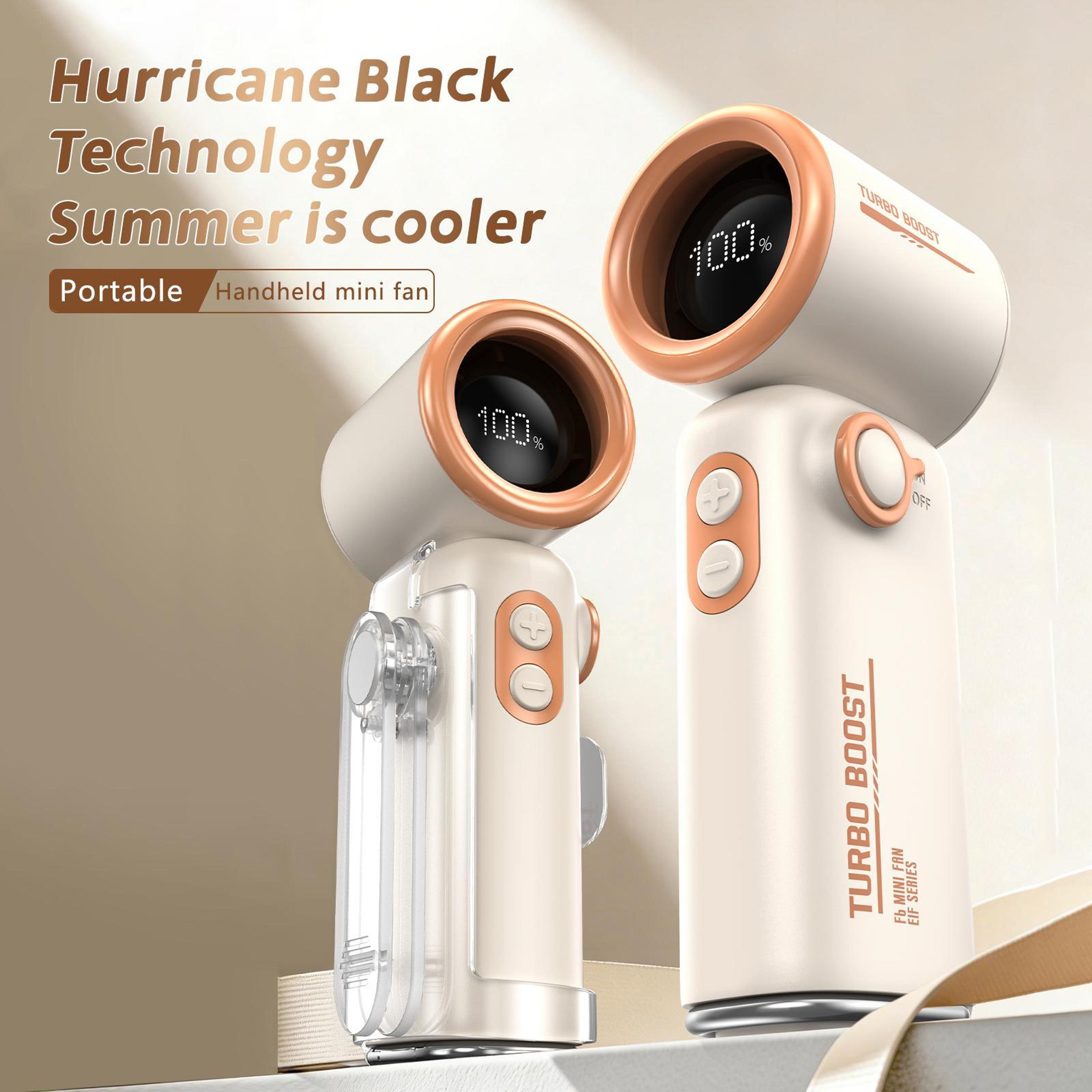 F6 Portable Handheld Fan With Waist Clip Fan Design 5Speed Turbo Cooling And LED Display 1
