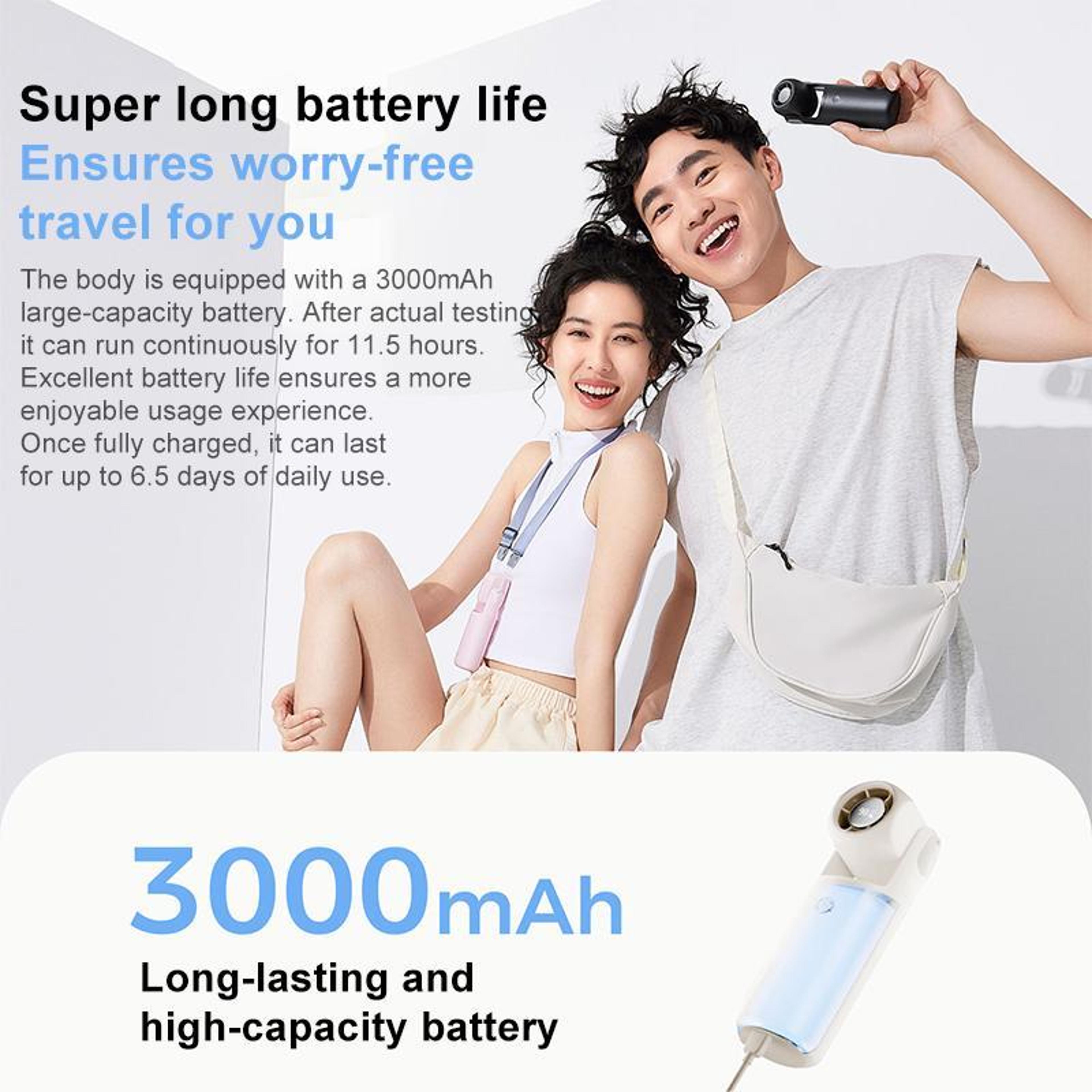 F03 High Speed Handheld Fan With Digital Display Foldable Rechargeable Portable Fan 6