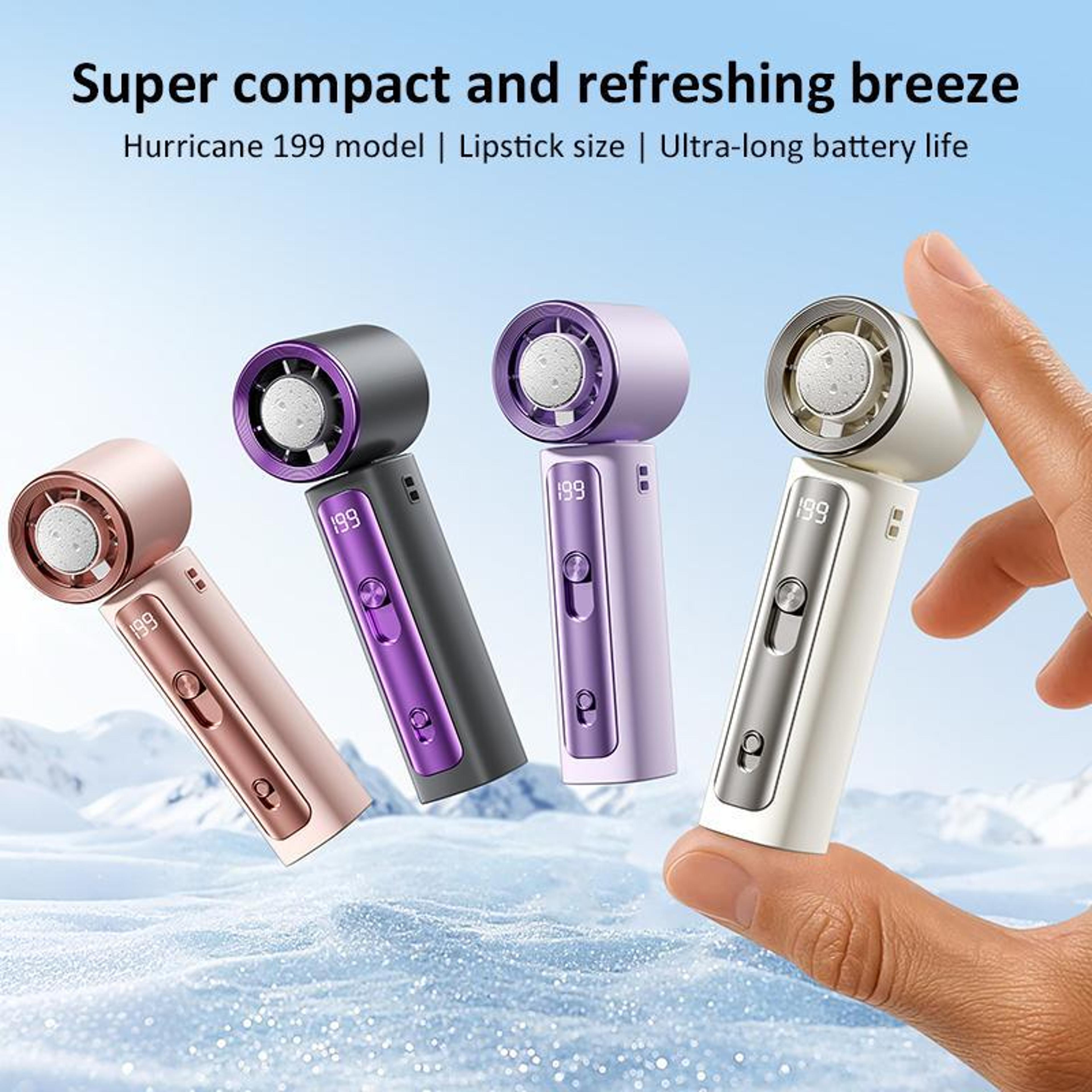 Y33 Mini Handheld Fan With TEC Cooling Fan Technology 199 Speeds And Digital Display 2