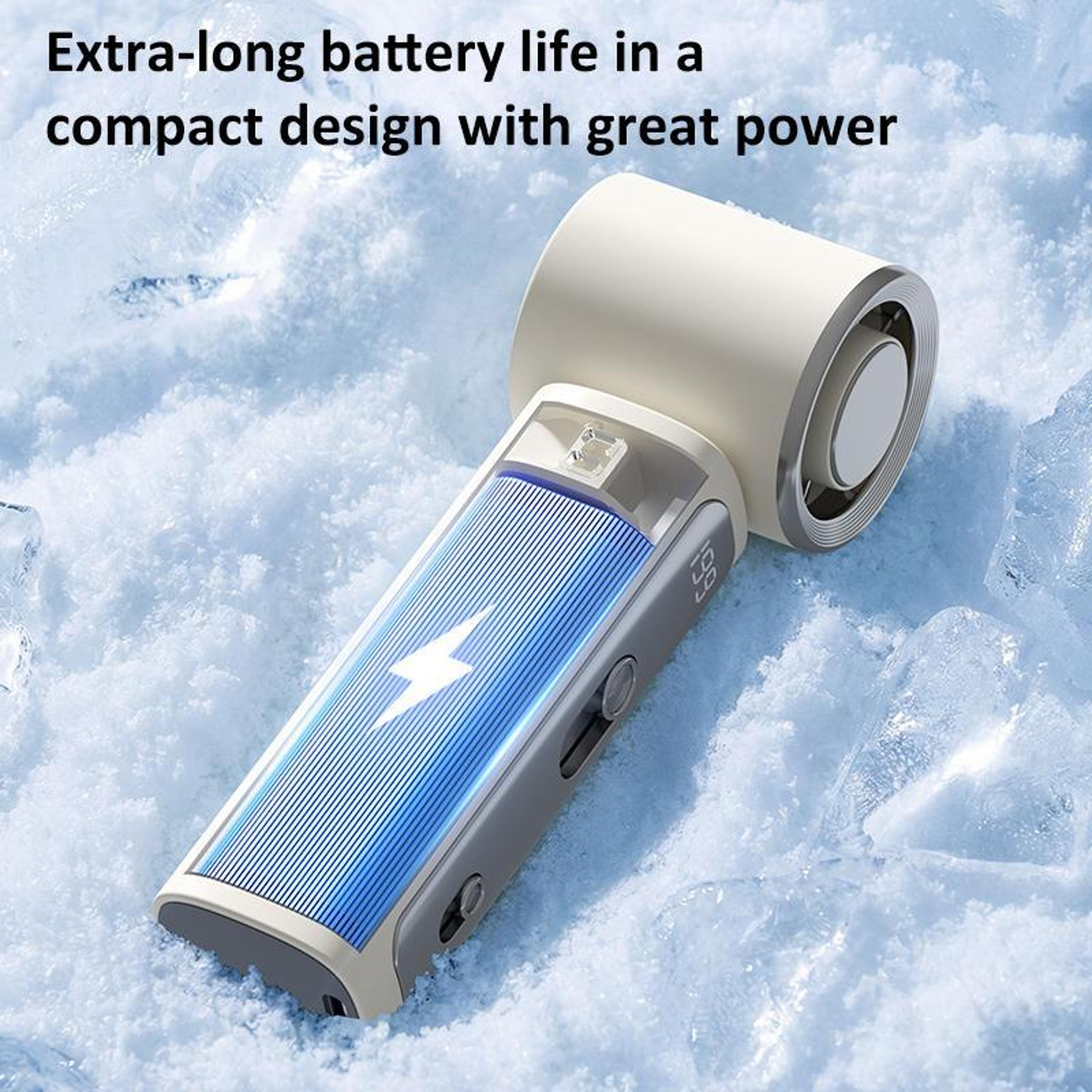 Y33 Mini Handheld Fan With TEC Cooling Fan Technology 199 Speeds And Digital Display 5