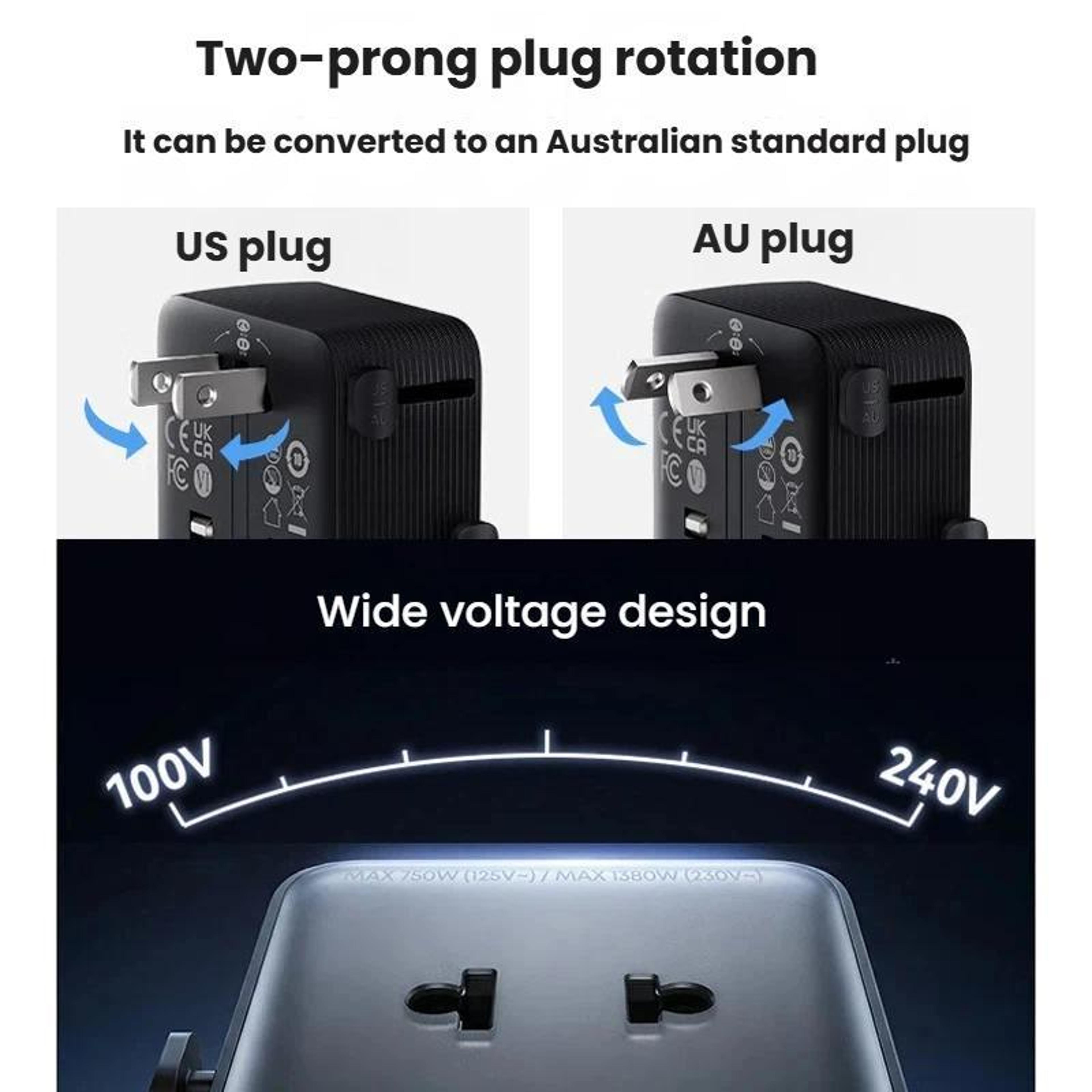 Anker Universal Travel Adapter With 20W USBC PD Fast Charging And 4 USB Ports 12