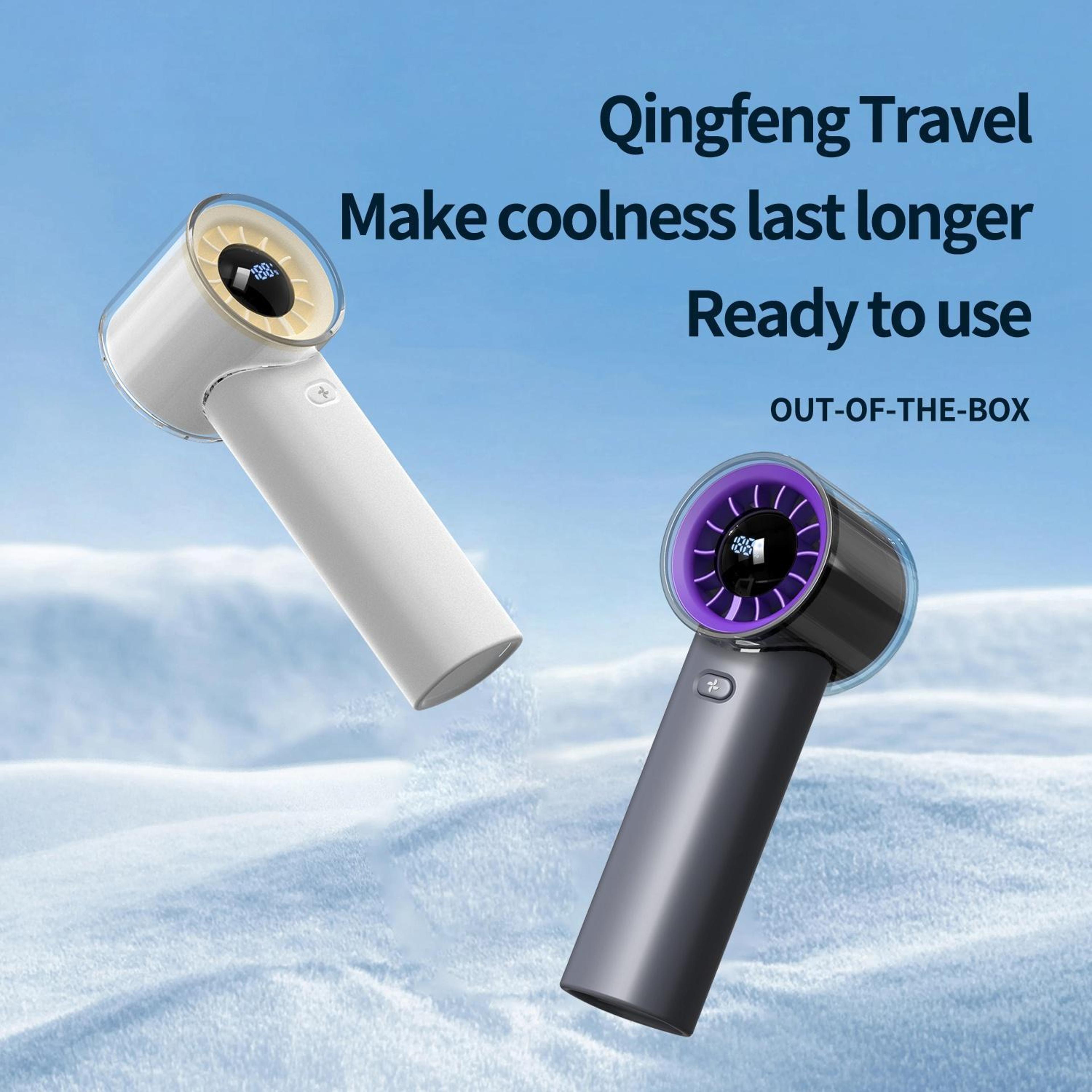 High Speed Handheld Fan With Digital Display And 100Speed Control 2