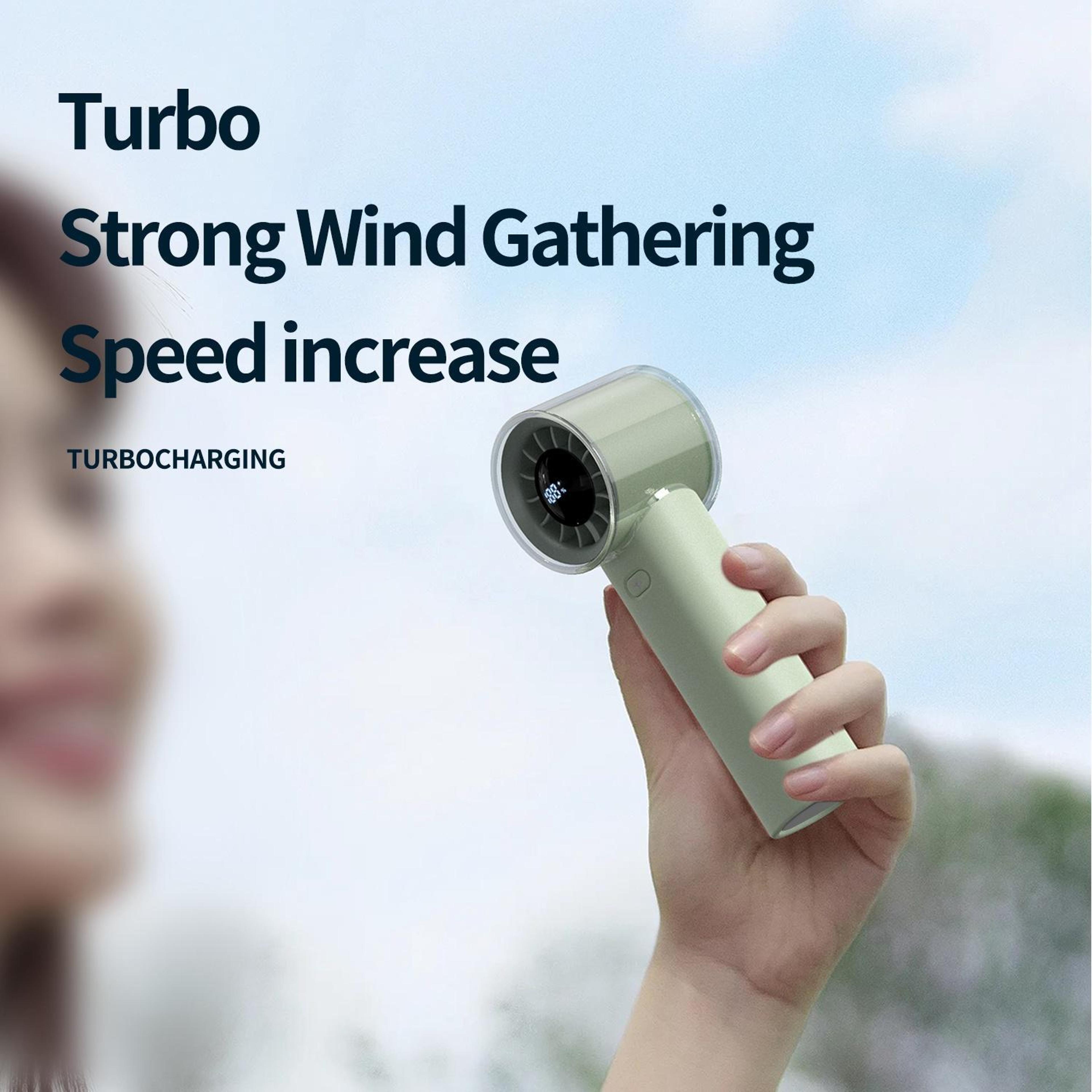 High Speed Handheld Fan With Digital Display And 100Speed Control 3