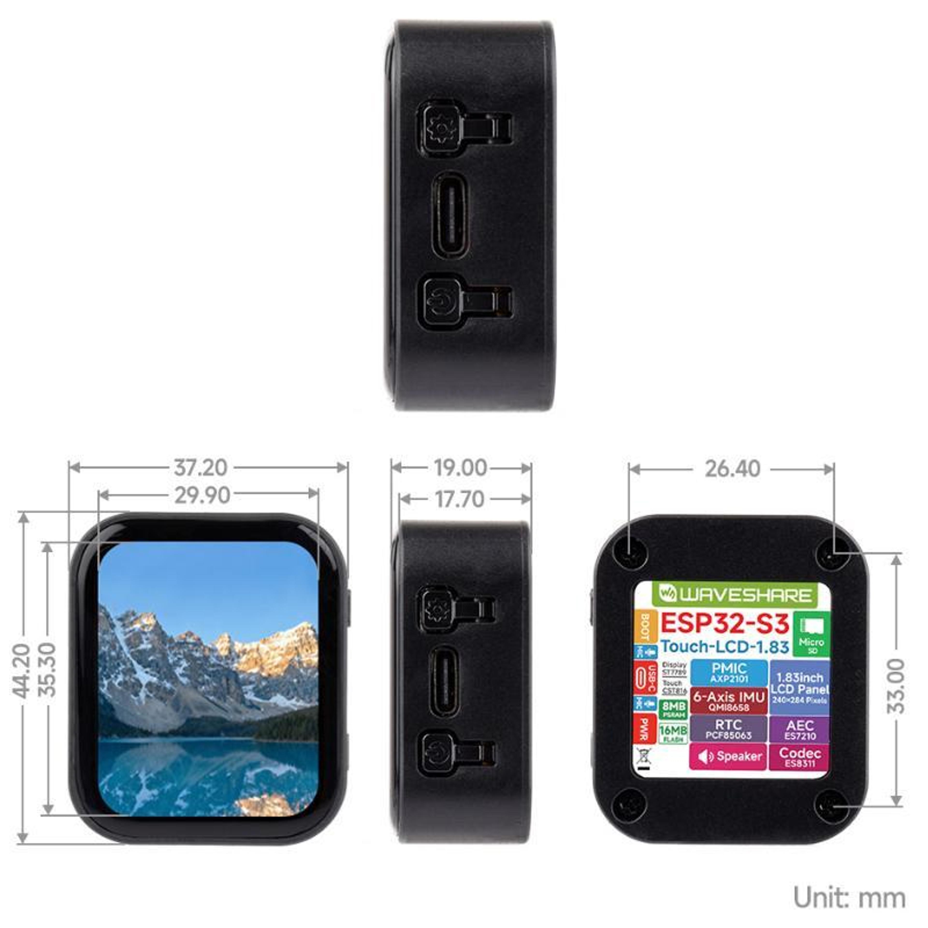 183 Inch Touch LCD Development Board With WiFi Bluetooth And Audio 2