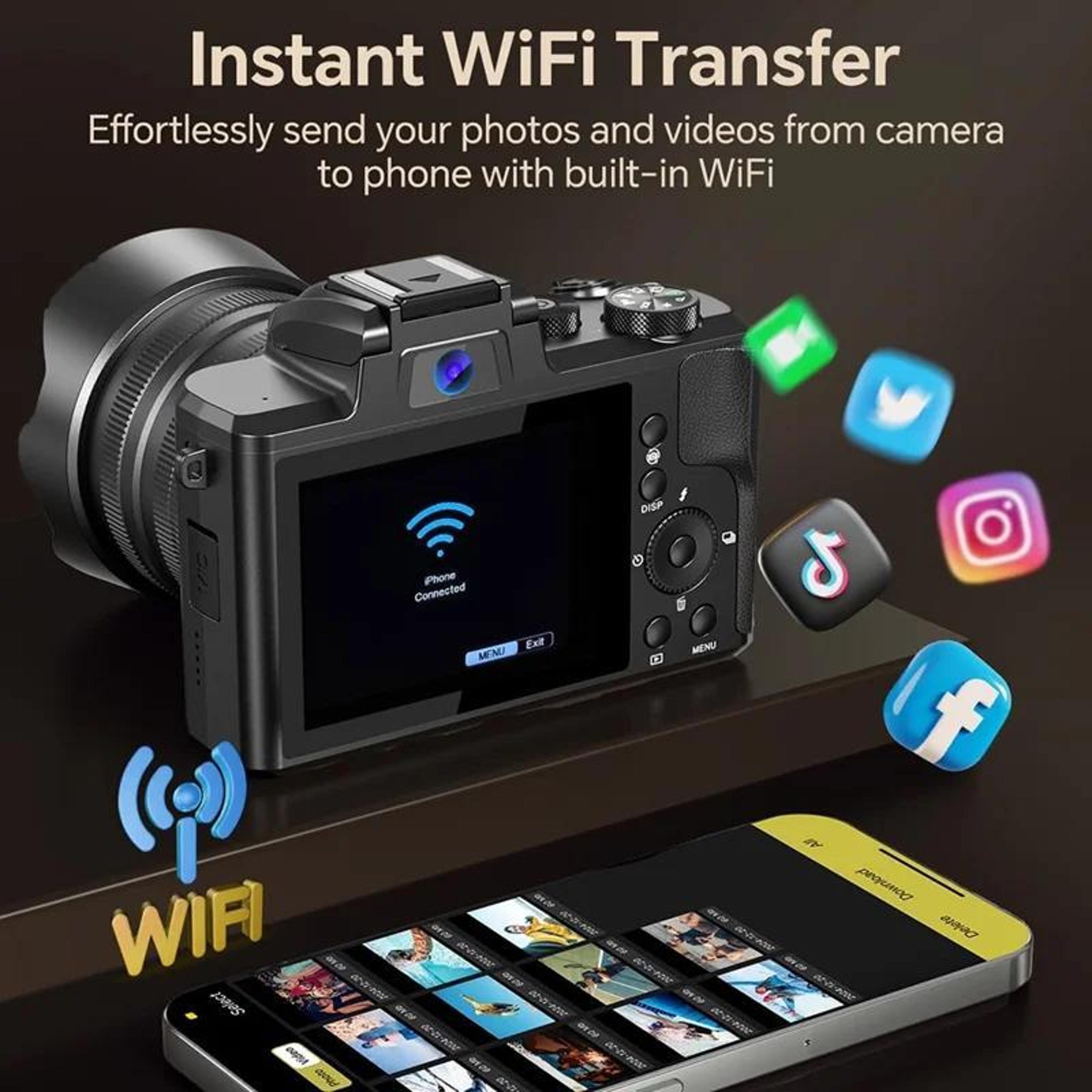 8K Camcorder With 48MP Dual Camera Touchscreen WiFi And Image Stabilization 6