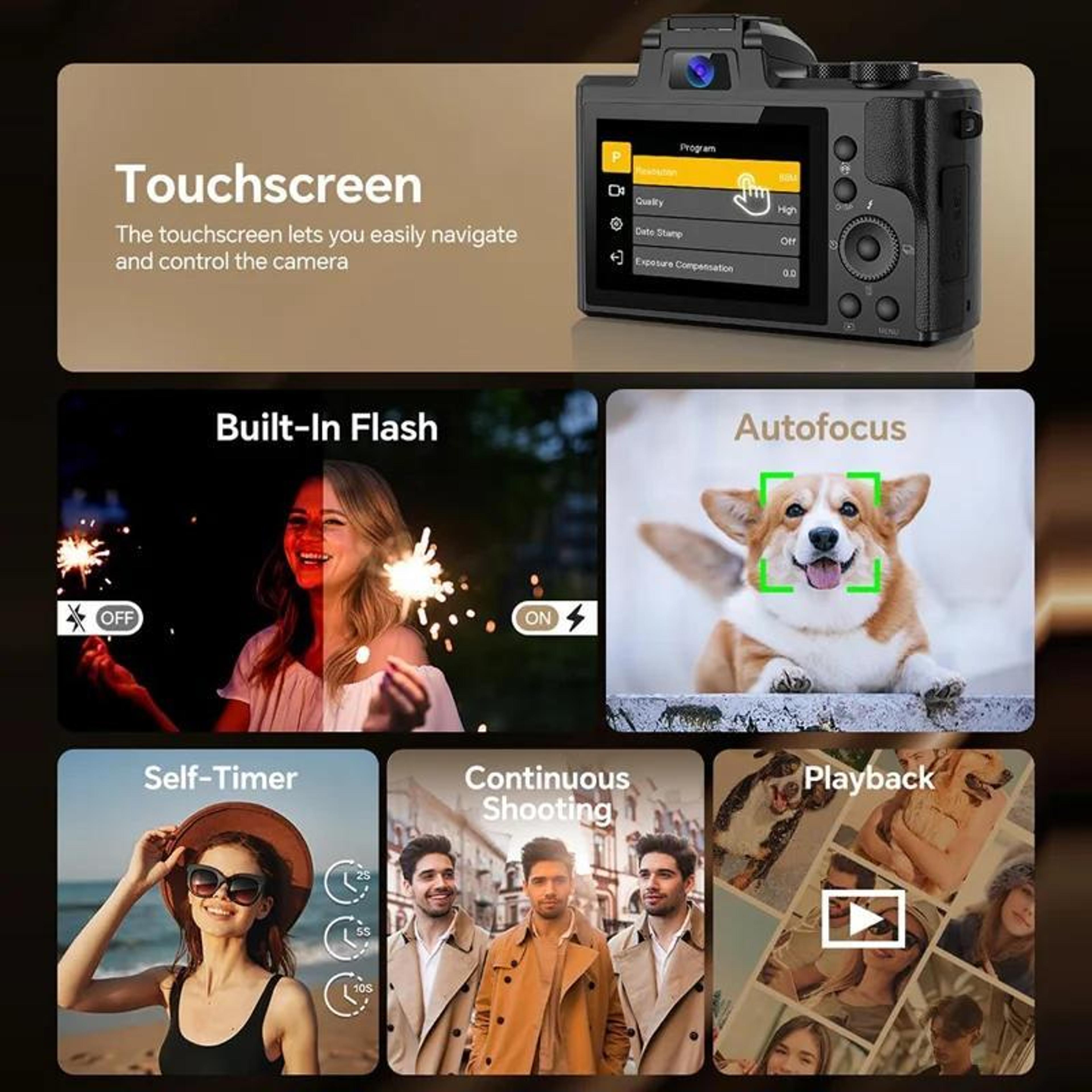 8K Camcorder With 48MP Dual Camera Touchscreen WiFi And Image Stabilization 7