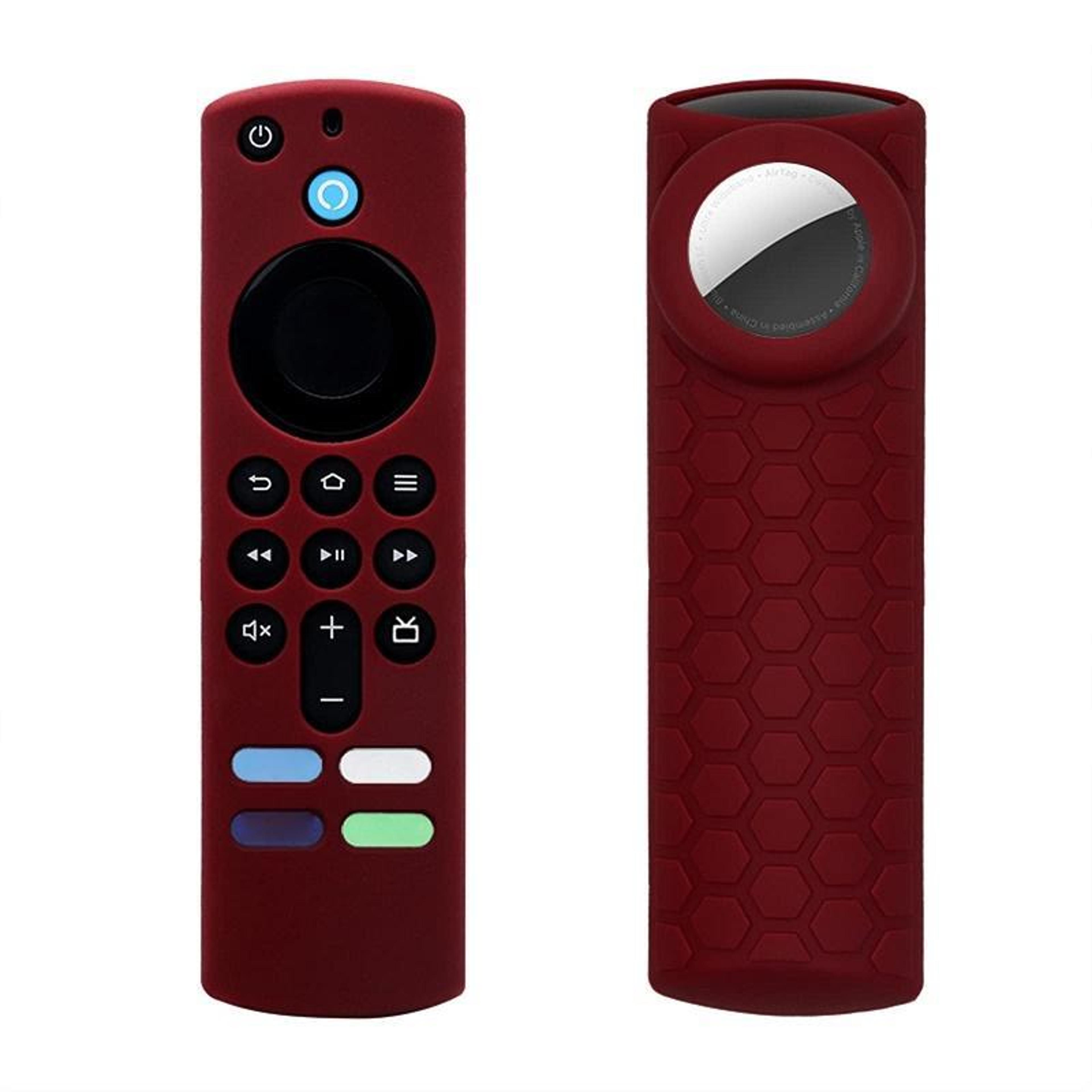 2PCS Fire TV Stick Remote Case With AirTag Holder NonSlip Silicone Cover 10