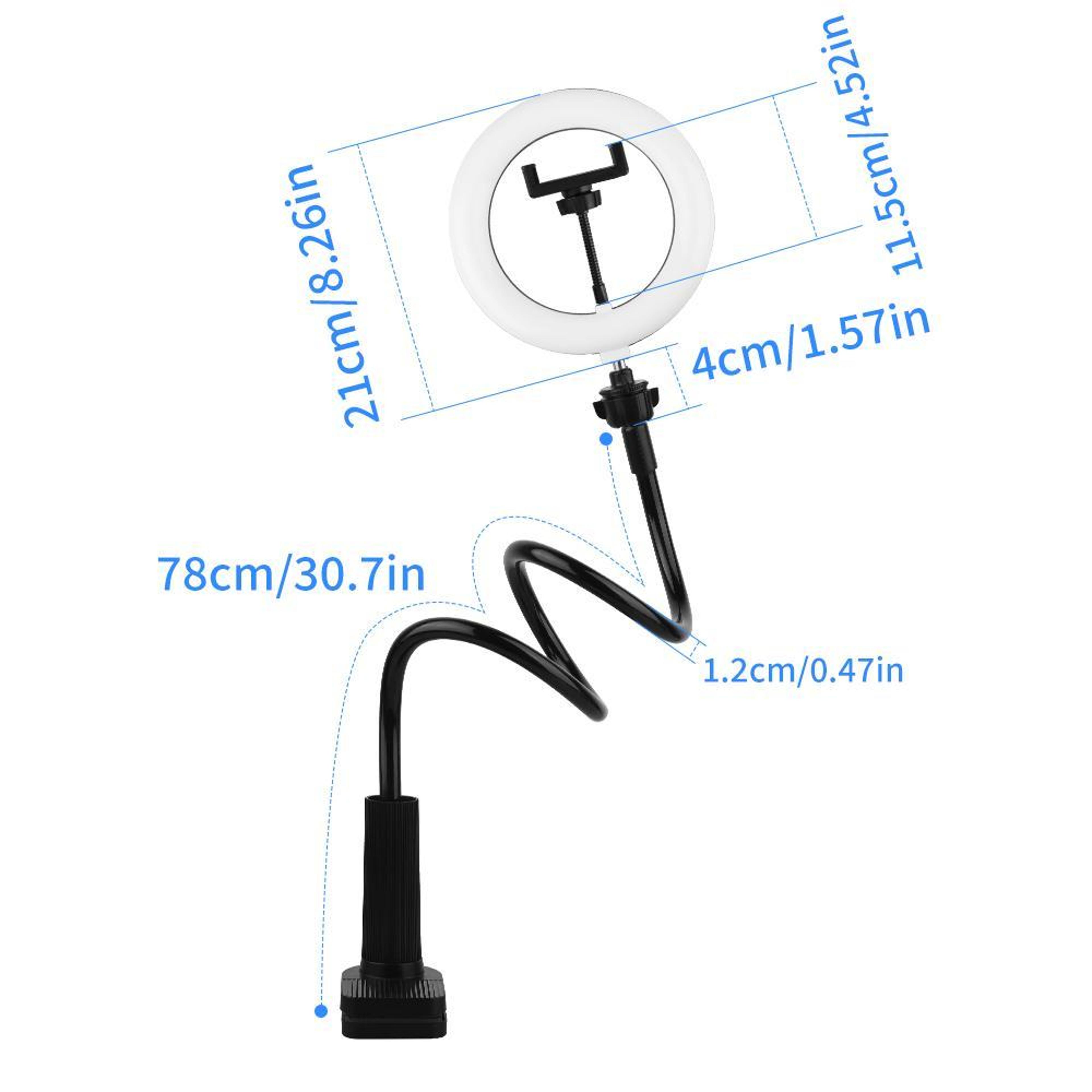 LED Ring Light With Flexible Stand For Live Streaming Selfies  Video 1