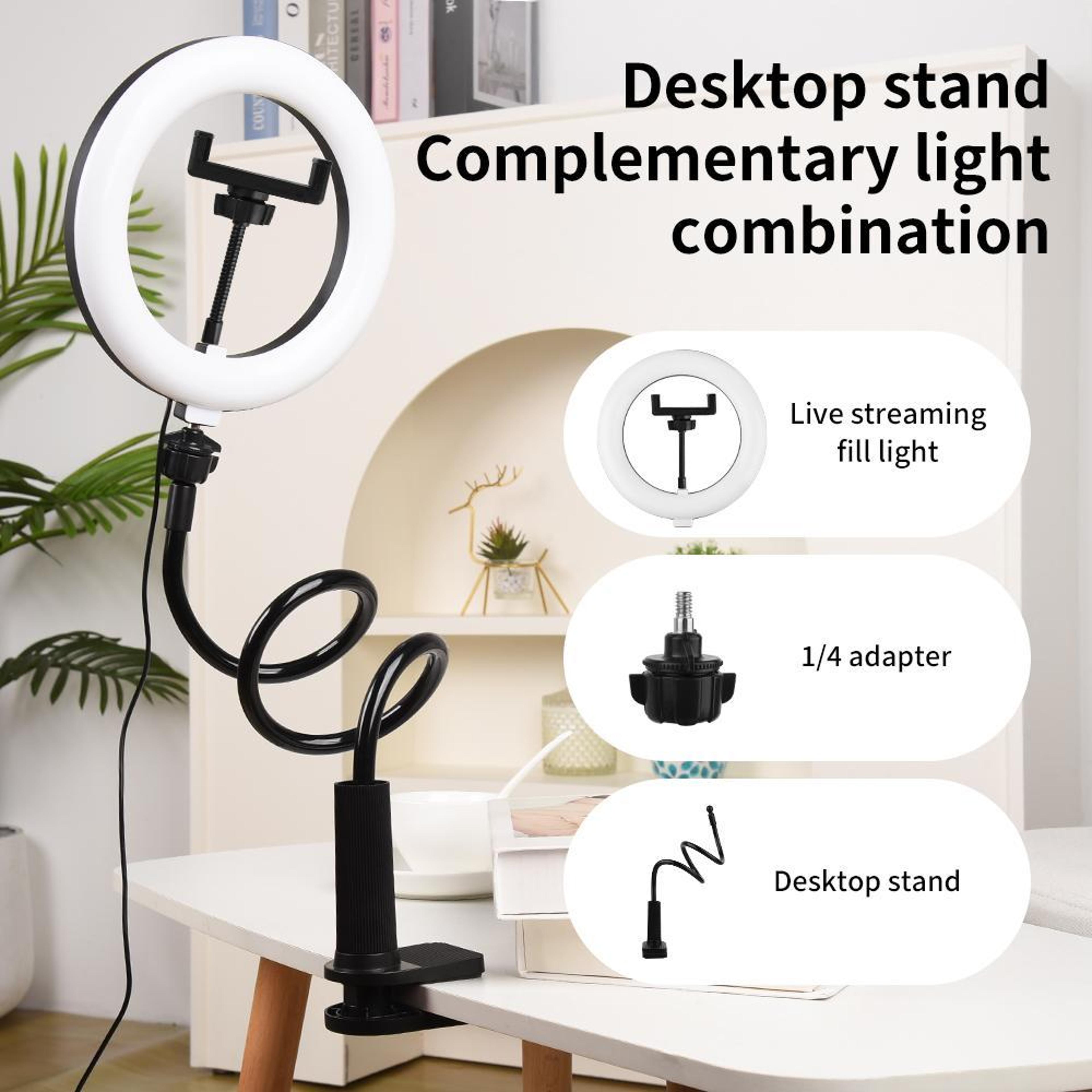 LED Ring Light With Flexible Stand For Live Streaming Selfies  Video 2
