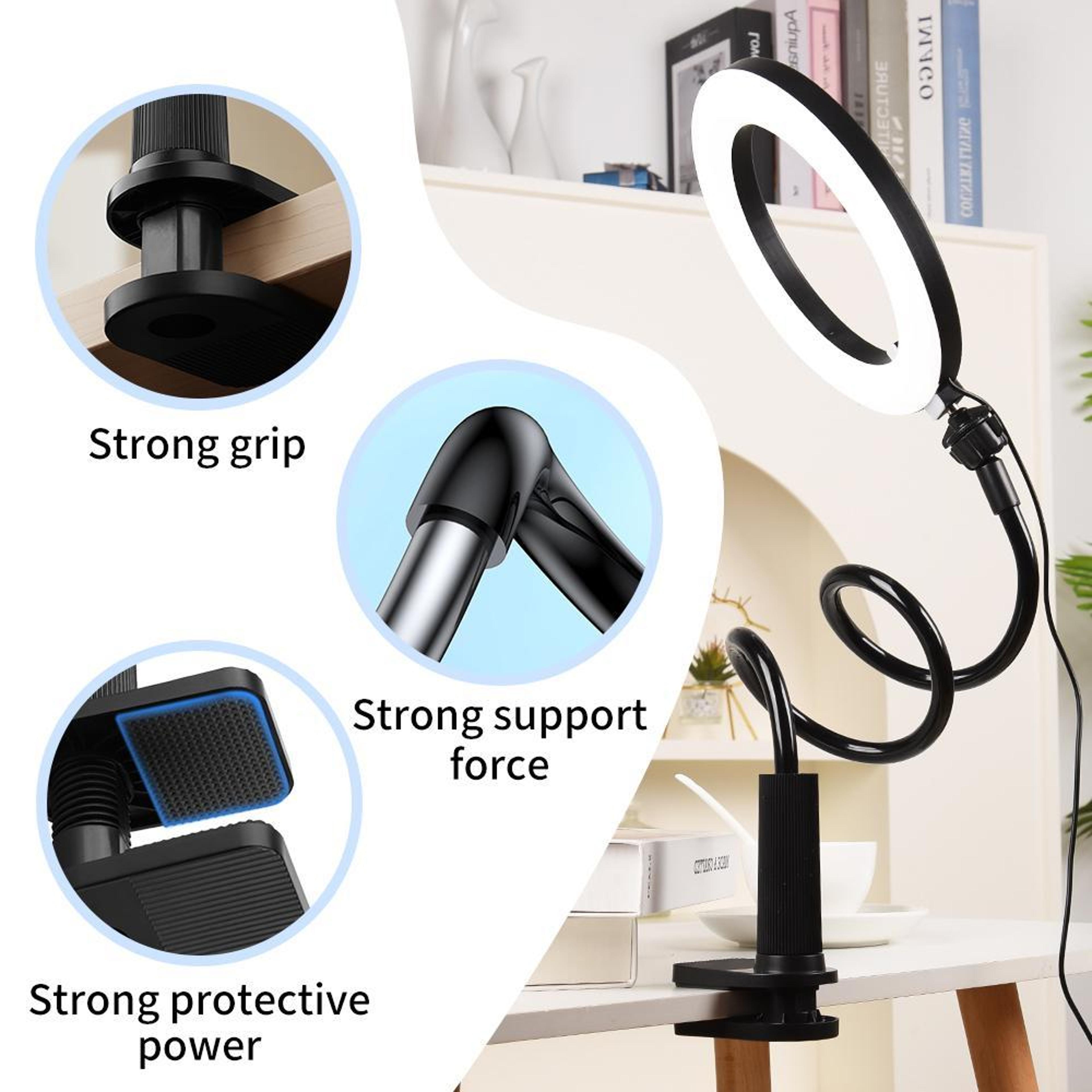 LED Ring Light With Flexible Stand For Live Streaming Selfies  Video 6