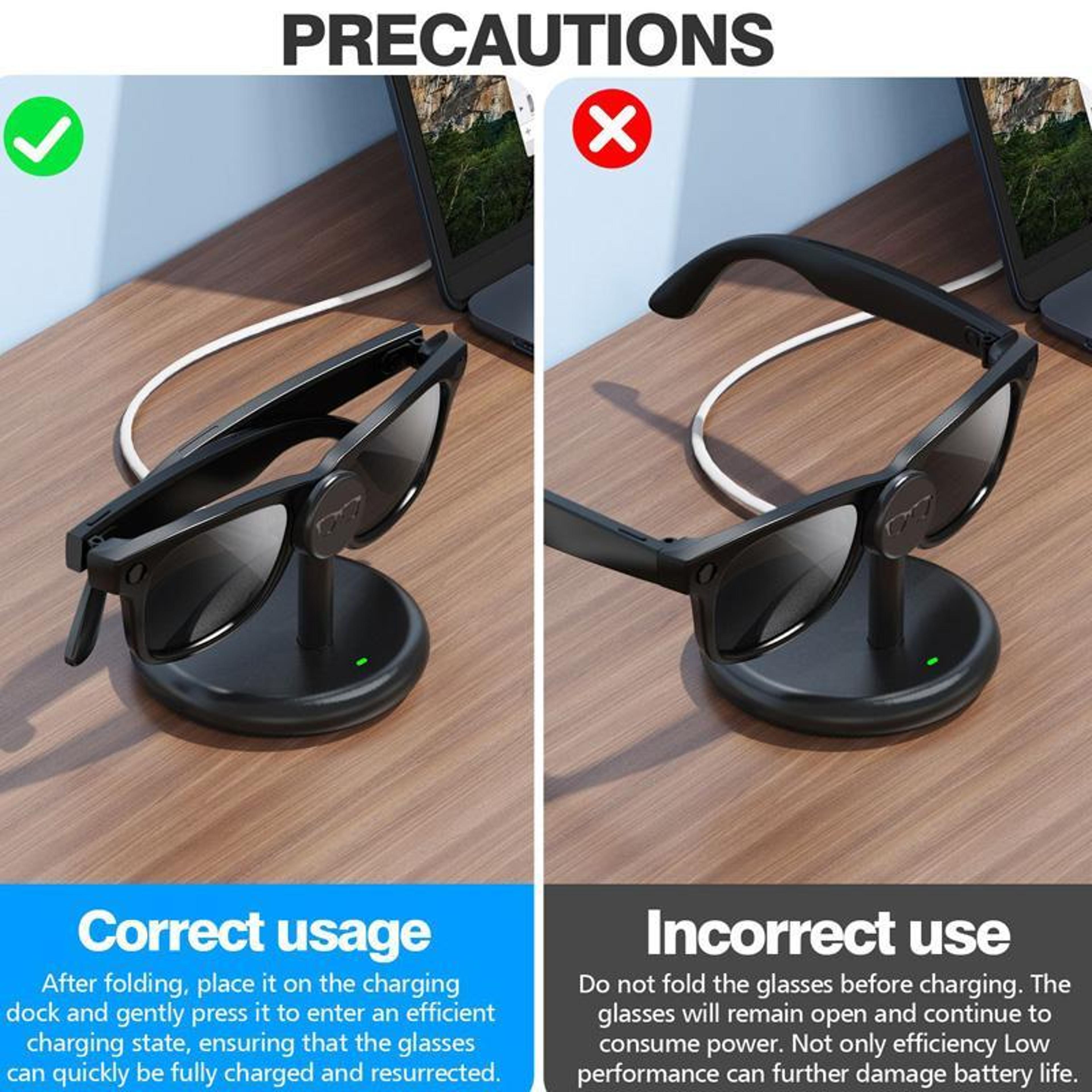 Meta RayBan Smart Glasses Charging Dock With USBC Fast Charging Stand 7