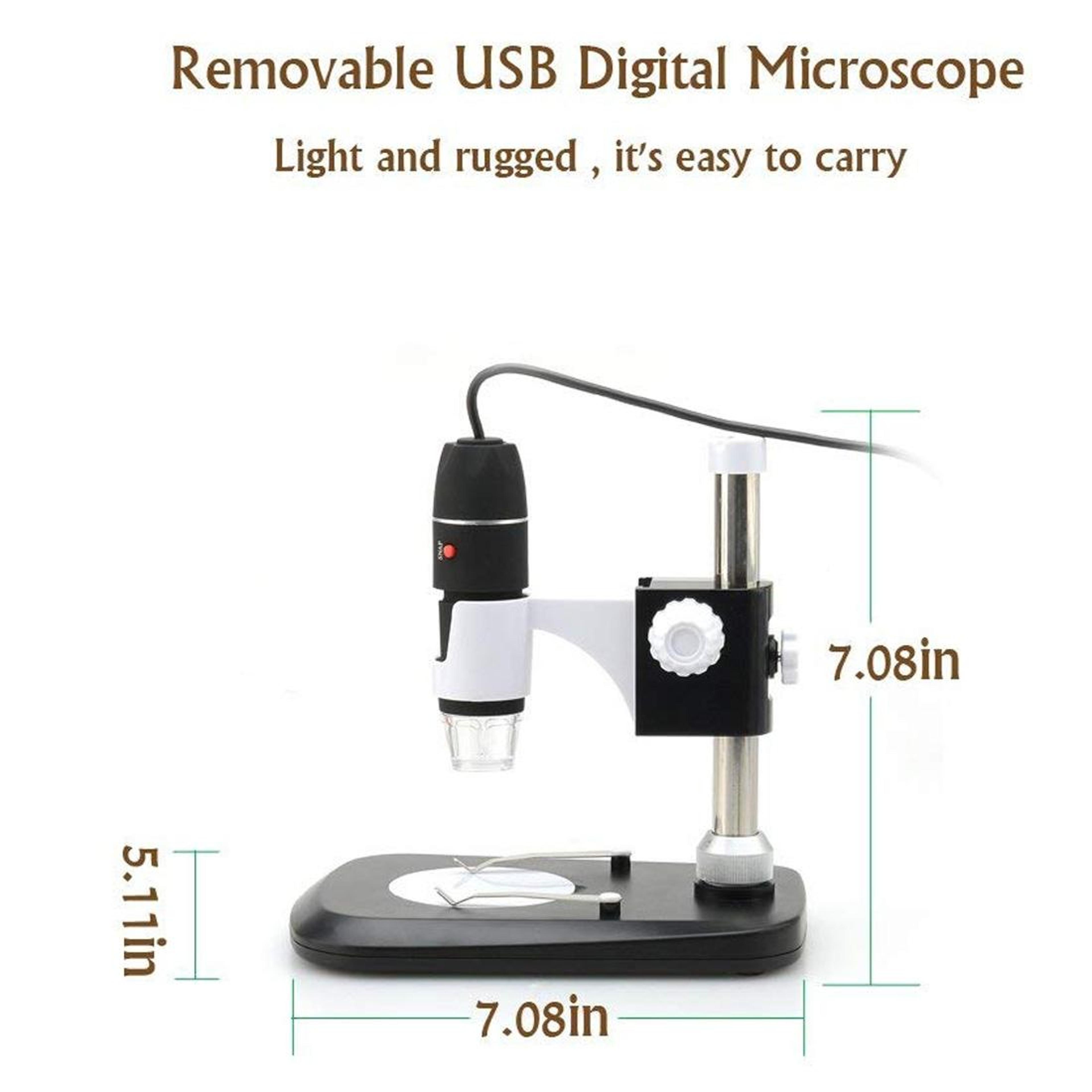 Digital Microscope With Adjustable LED Lighting And Professional Stand 3