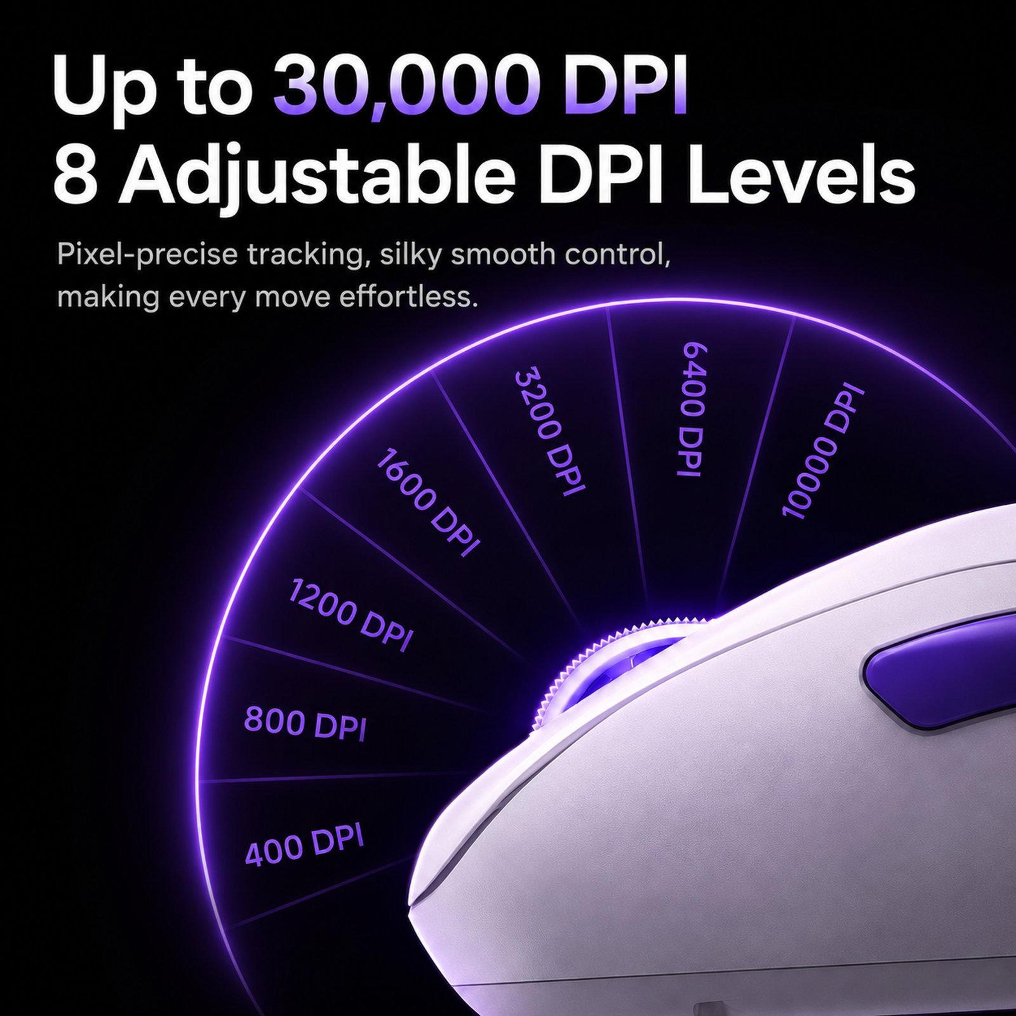 Wireless Gaming Mouse With 8K Polling Rate 30K DPI And 49g Lightweight TriMode Design 6