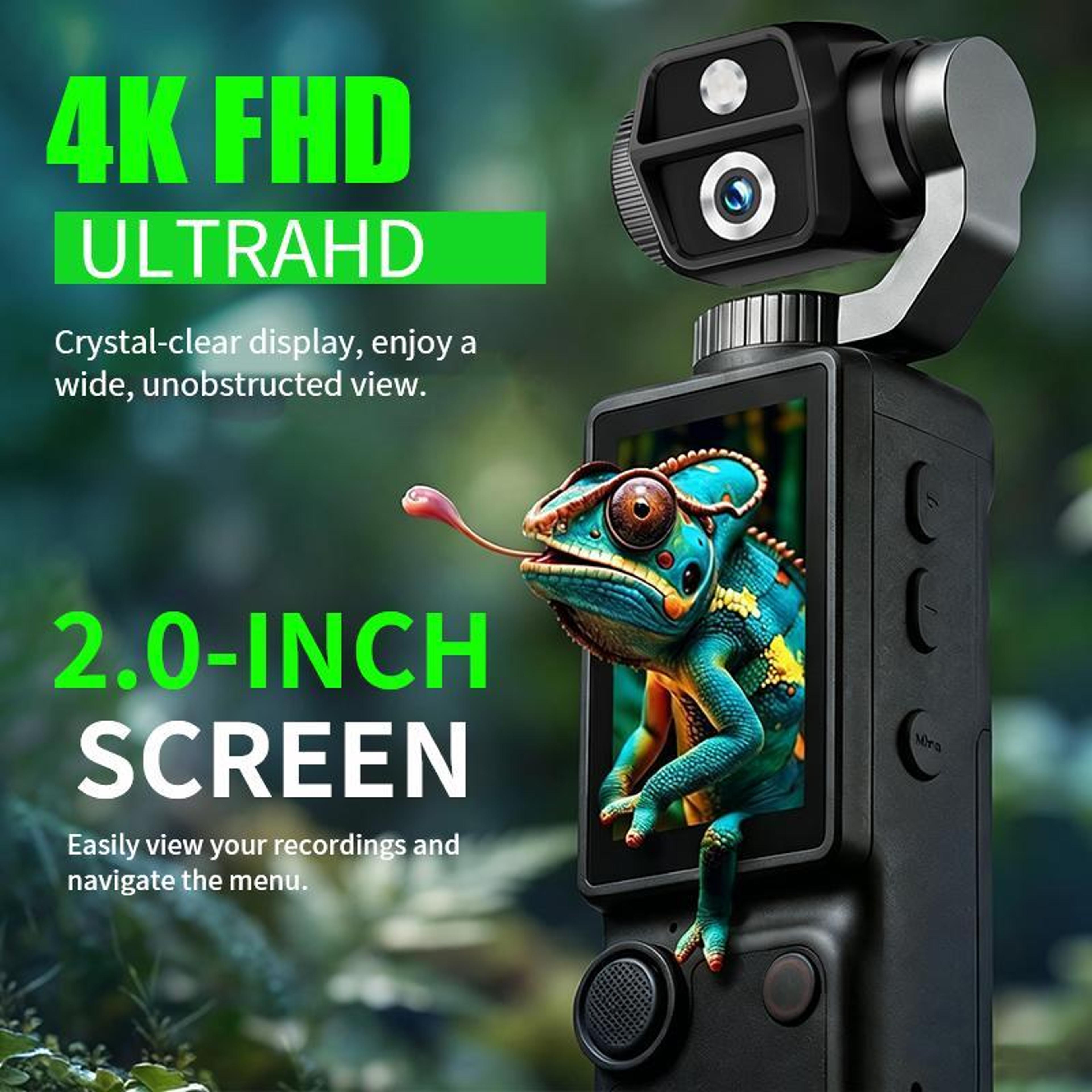 Q9 4K Vlogging Camera With 2Inch Touch Screen 5MP Autofocus  180 Rotation 3