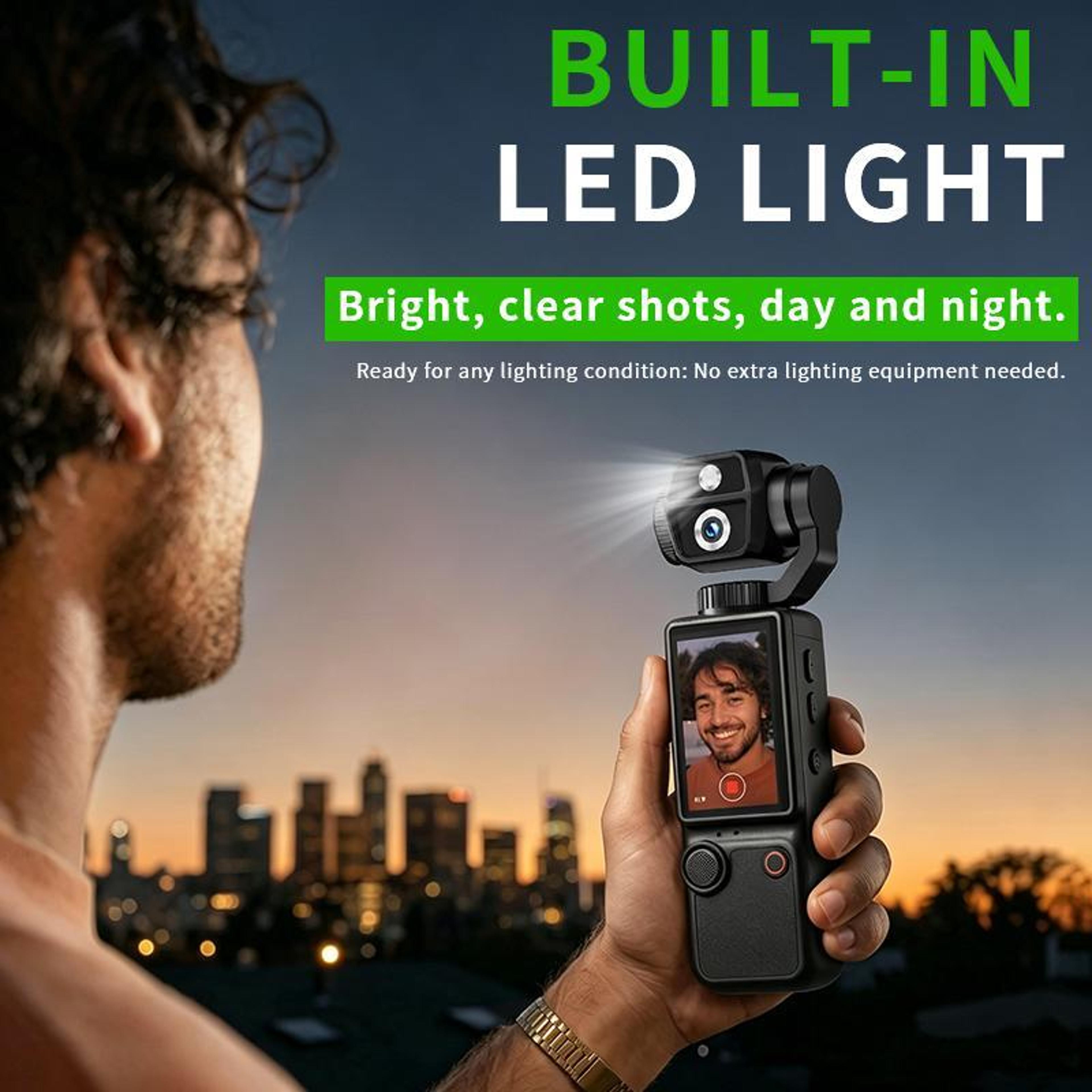 Q9 4K Vlogging Camera With 2Inch Touch Screen 5MP Autofocus  180 Rotation 5