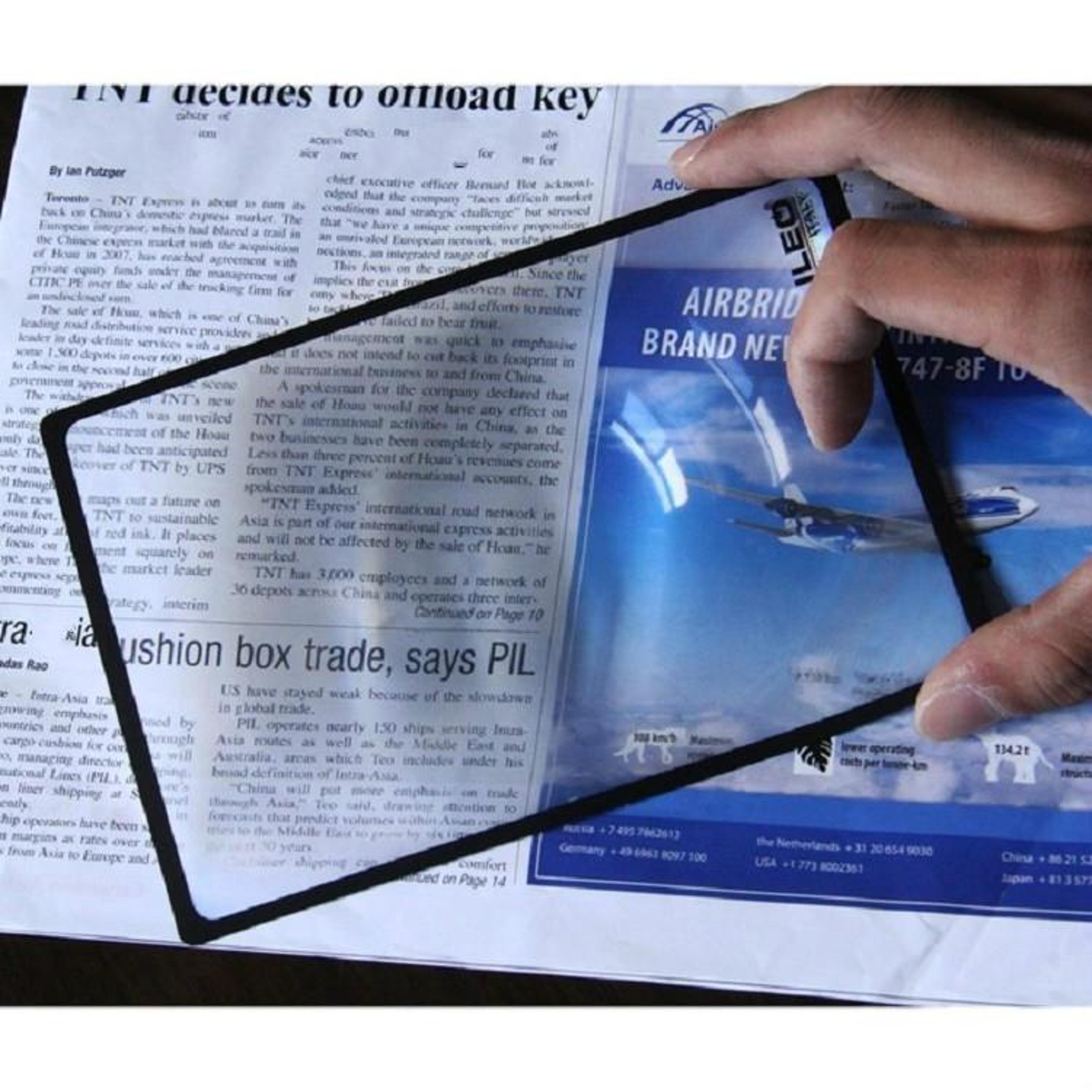 3x reading magnifier ultra-thin magnifying sheet portable pvc lens