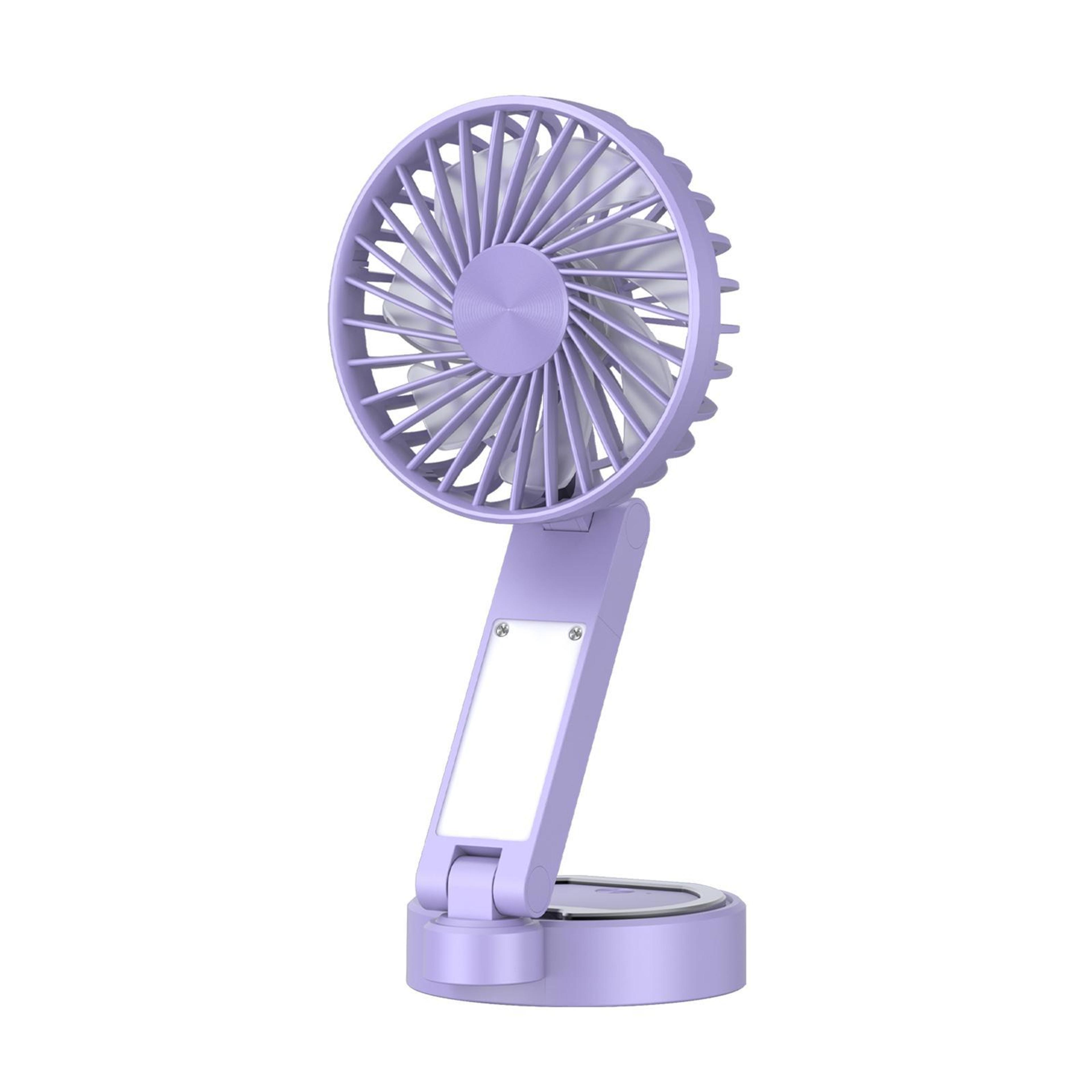 F20 Portable Folding Fan With Magnetic Phone Mount And LED Night Light 9