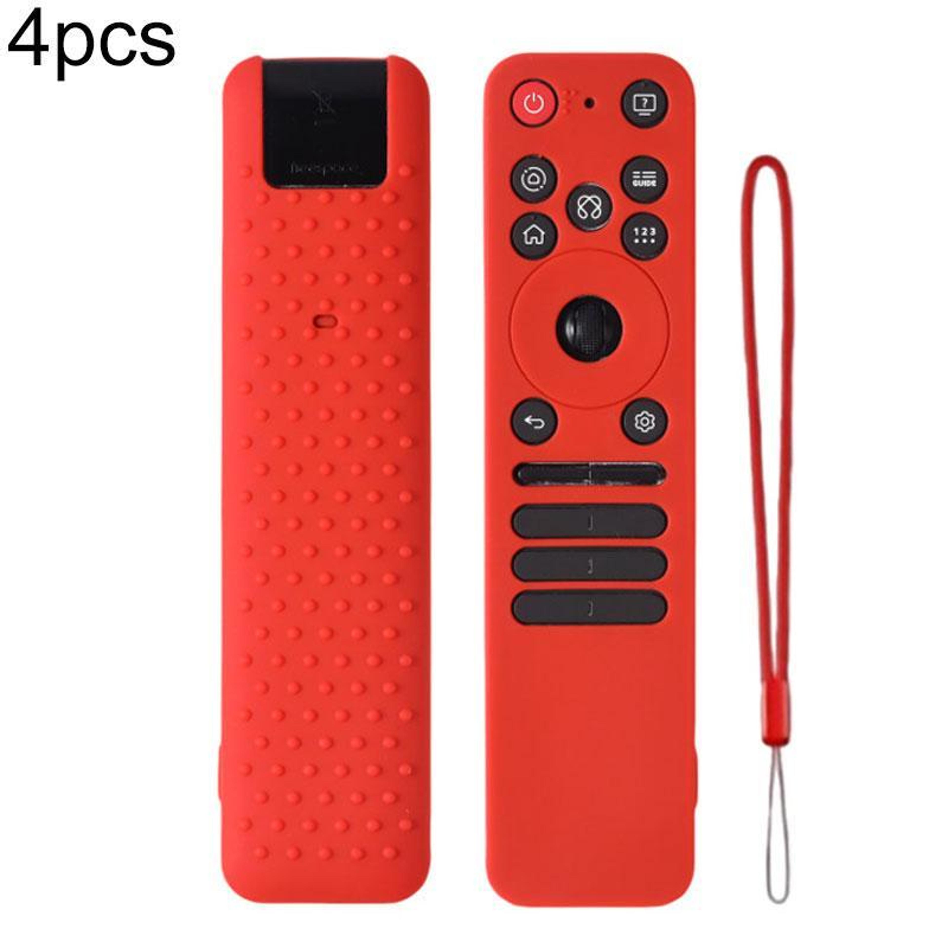 4PCS LG MR25GA Magic Remote Case Soft Silicone Shockproof Covers With Mini Straps 8