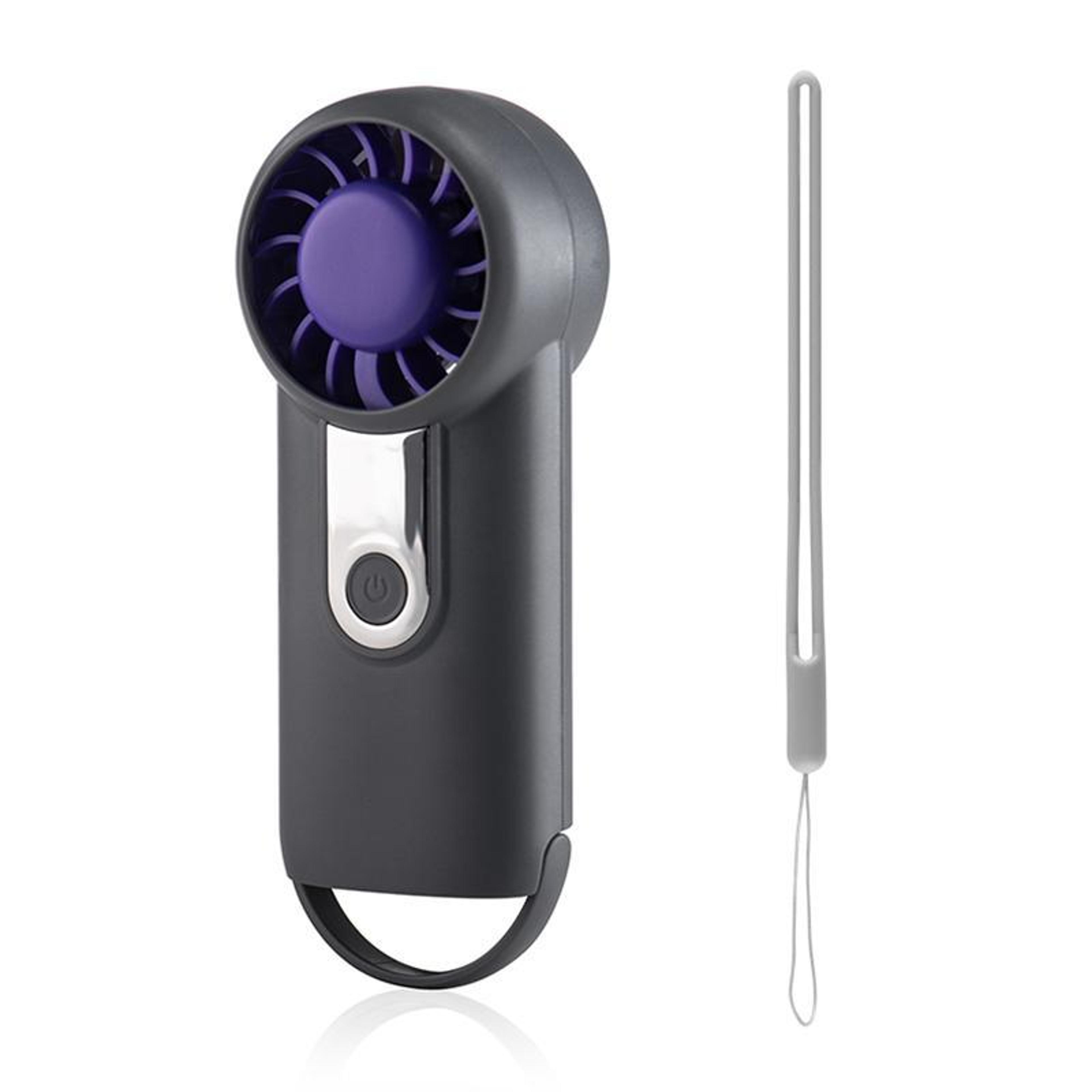 h07 high speed handheld fan with digital display, 5 speeds and usb-c rechargeable battery
