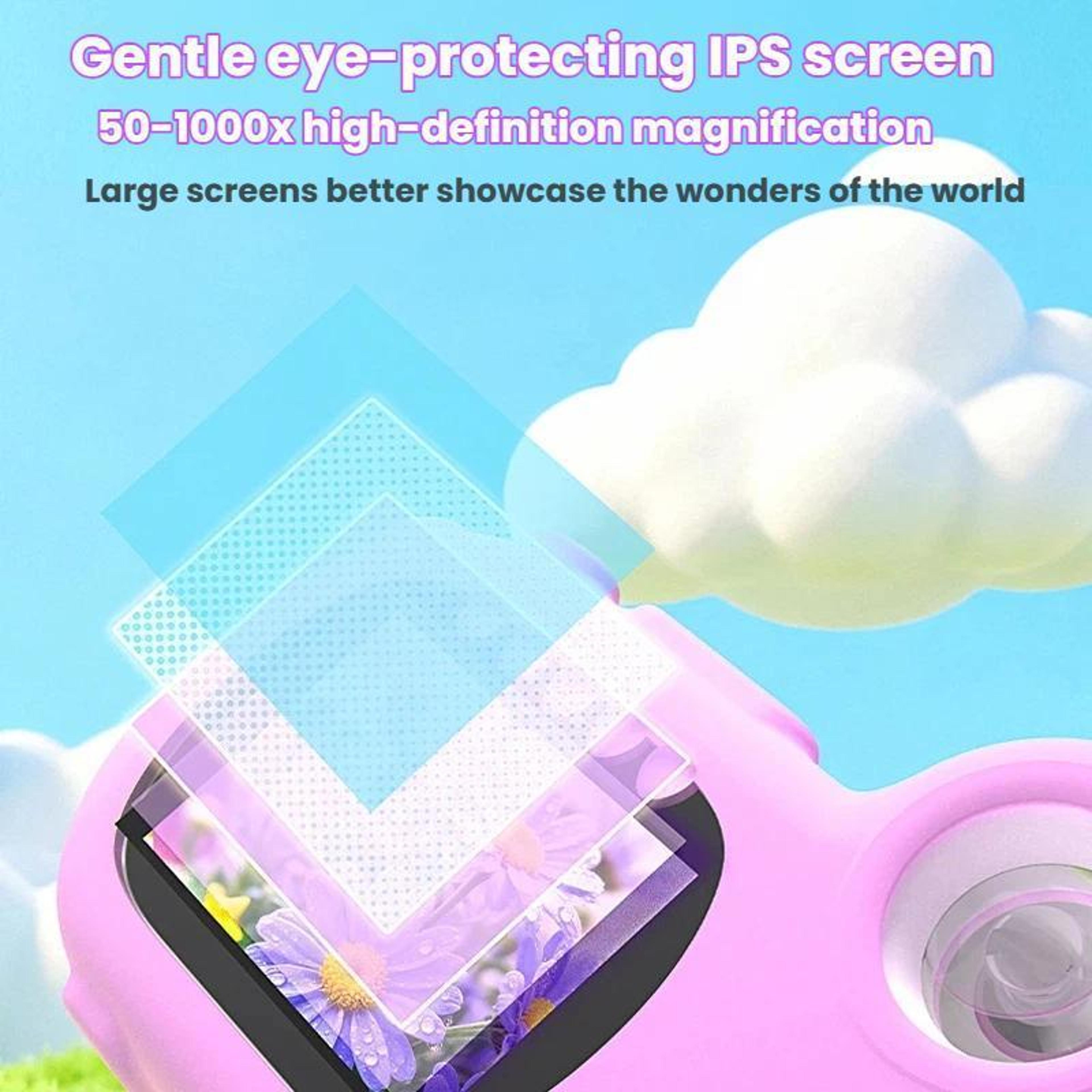 Kids Digital Microscope With 1000X Magnification IPS Screen And Photo Video Capture 3