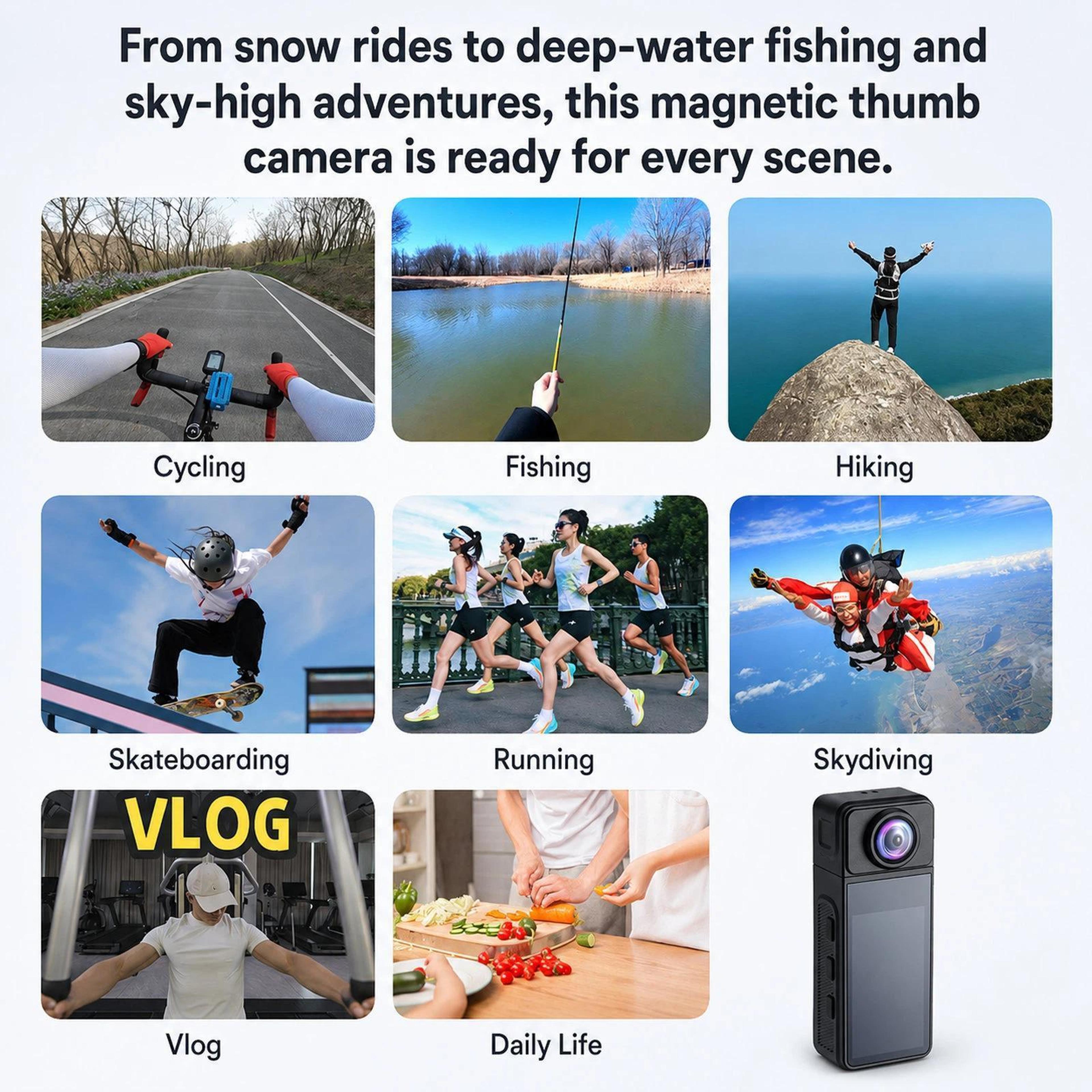 Wearable Body Camera With WiFi EIS Stabilization And Magnetic Chest Mount 9
