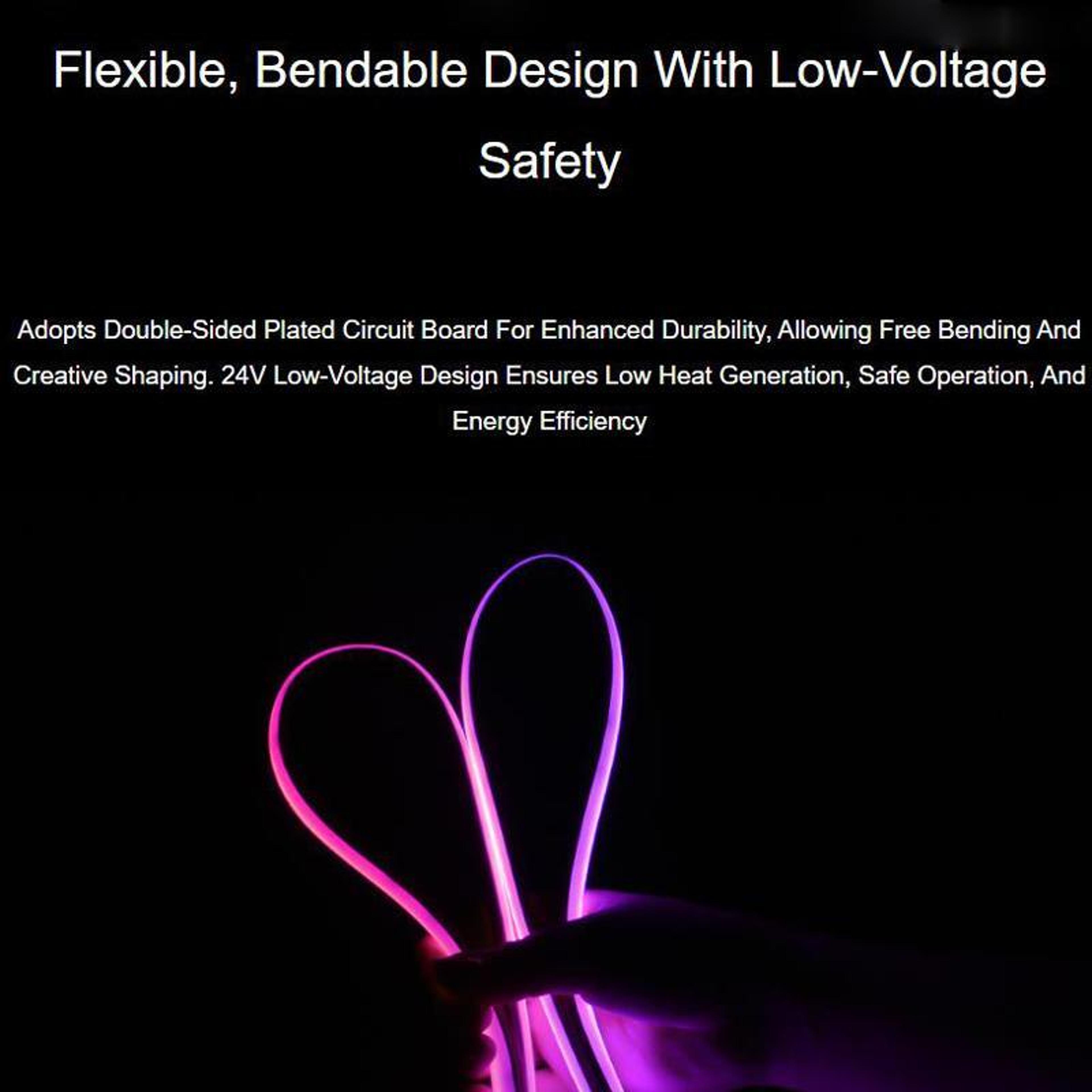 1m RGBWC Programmable COB LED Strip With WS2812B Control IP65 Ambient Lighting 4