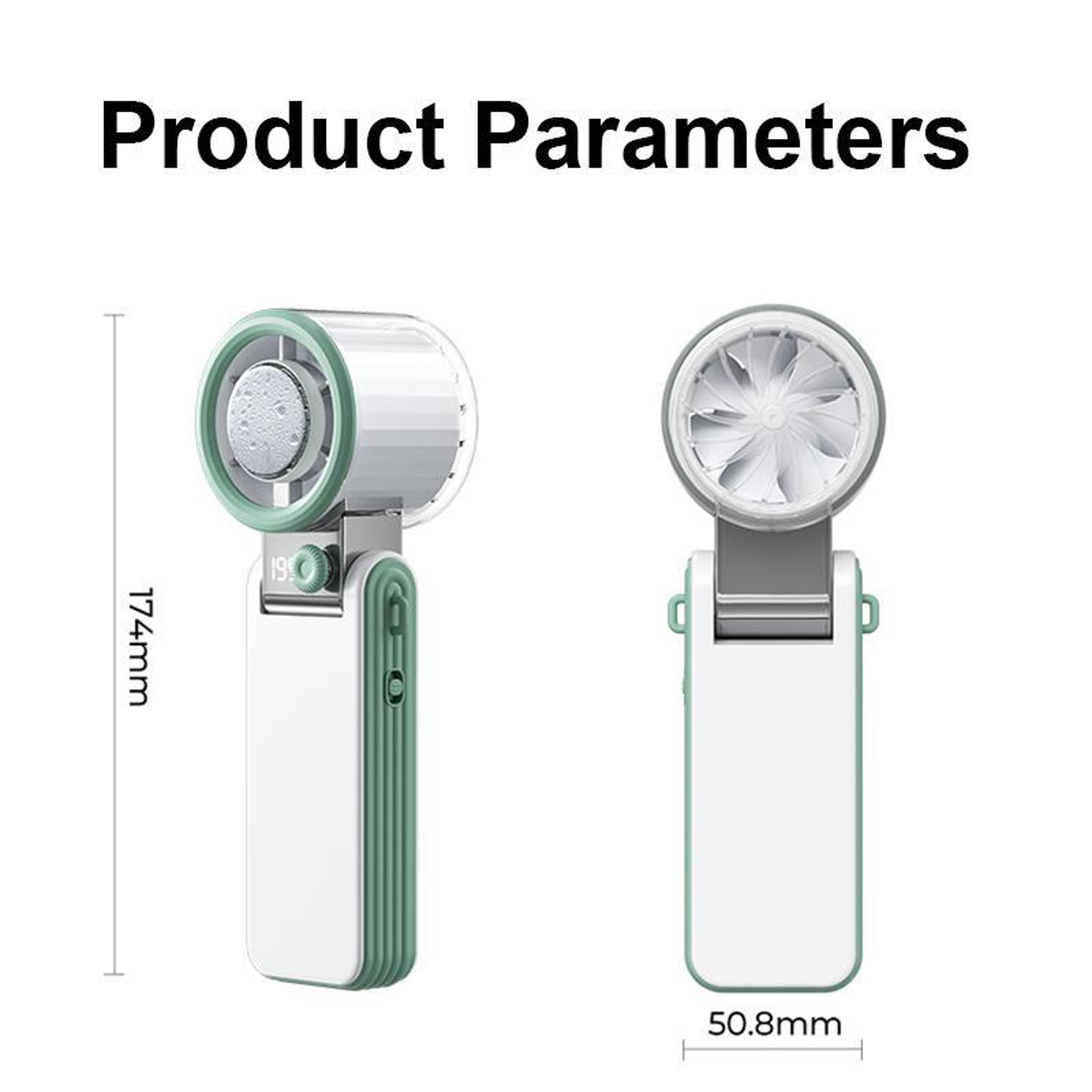 Portable Handheld Turbo Fan With 199 Speeds Digital Display And Foldable Design 4