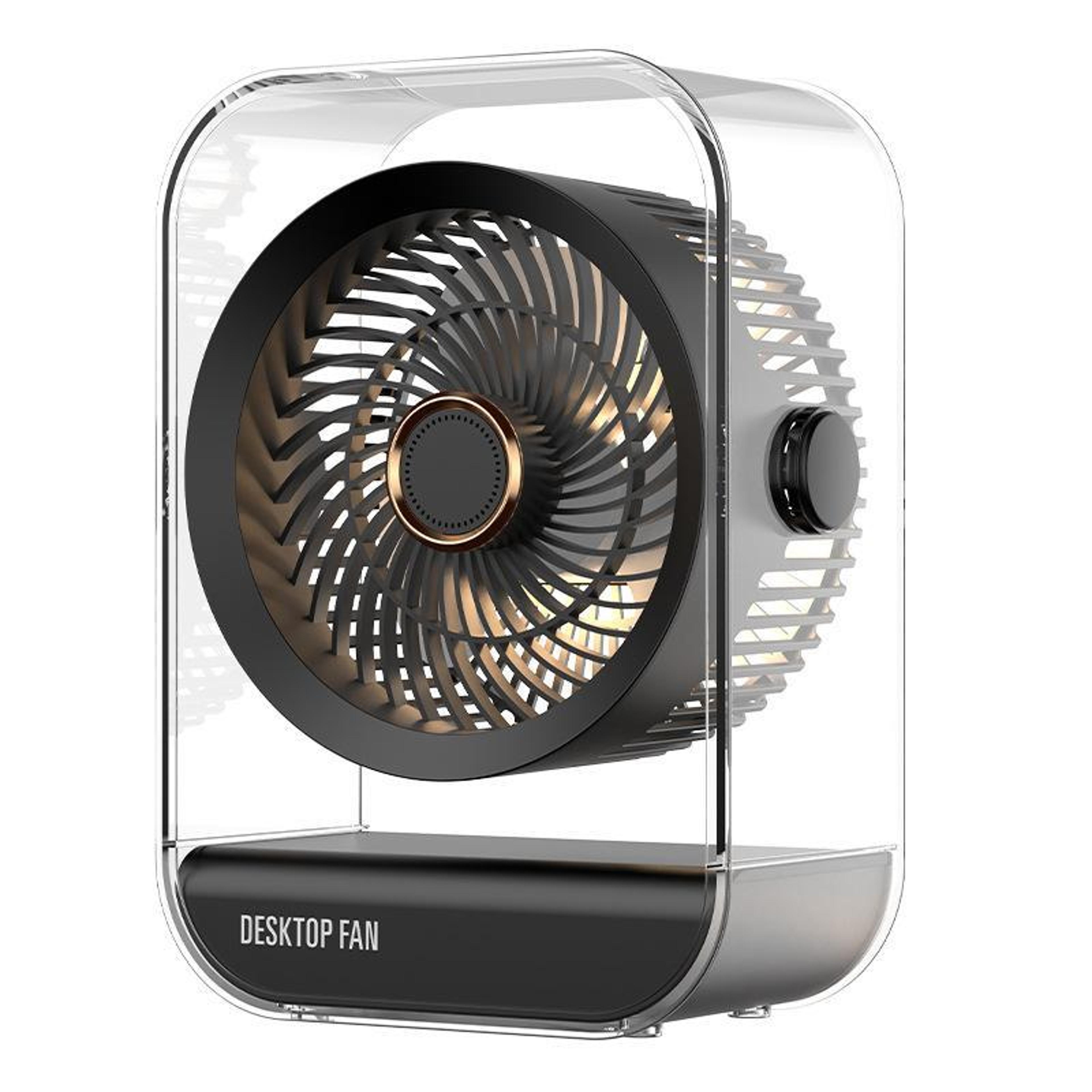 5Speed Rechargeable Desk Fan With Night Light And 360 Adjustable Airflow 12