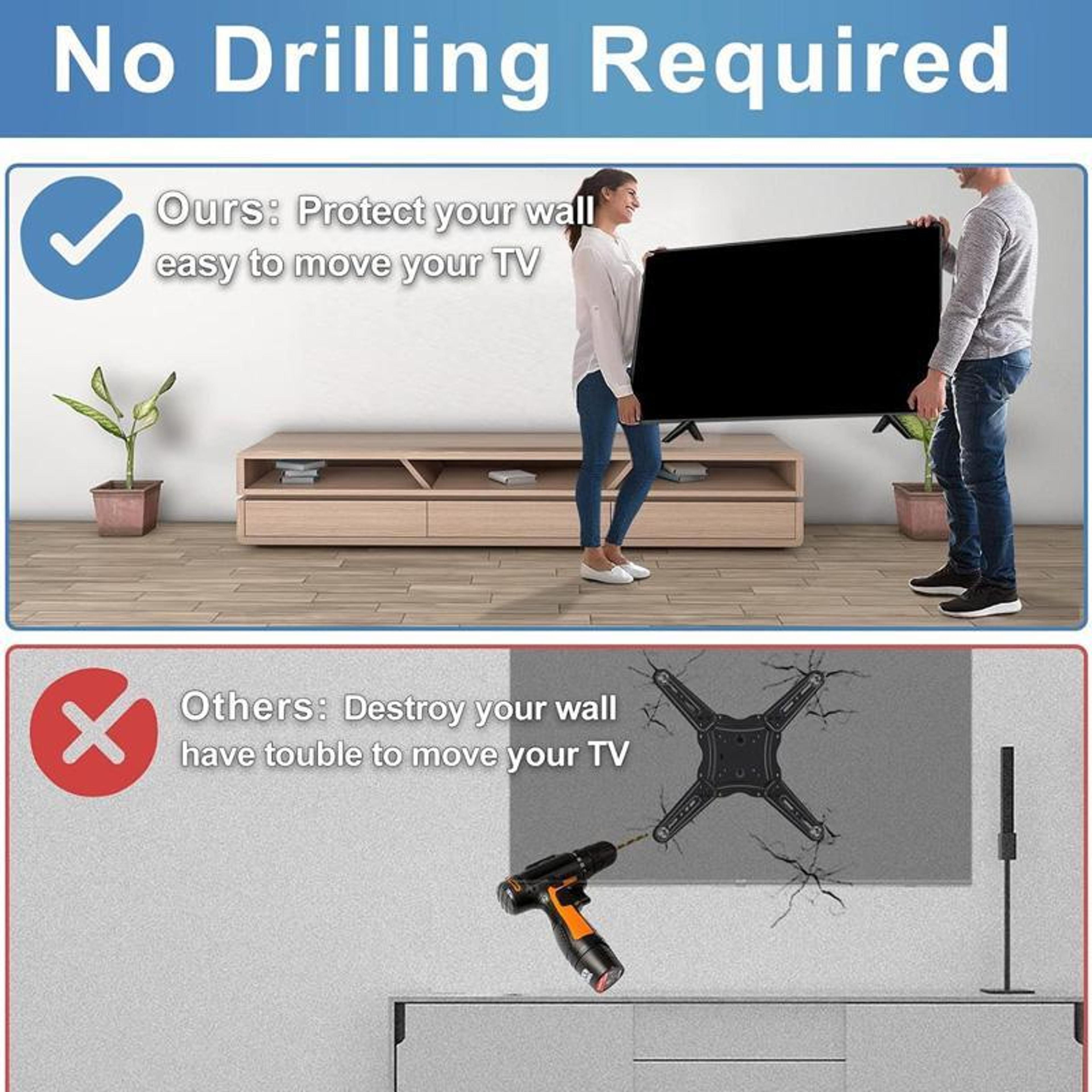 TCL Roku TV Replacement Stand Legs With NoDrill Tabletop Base 1