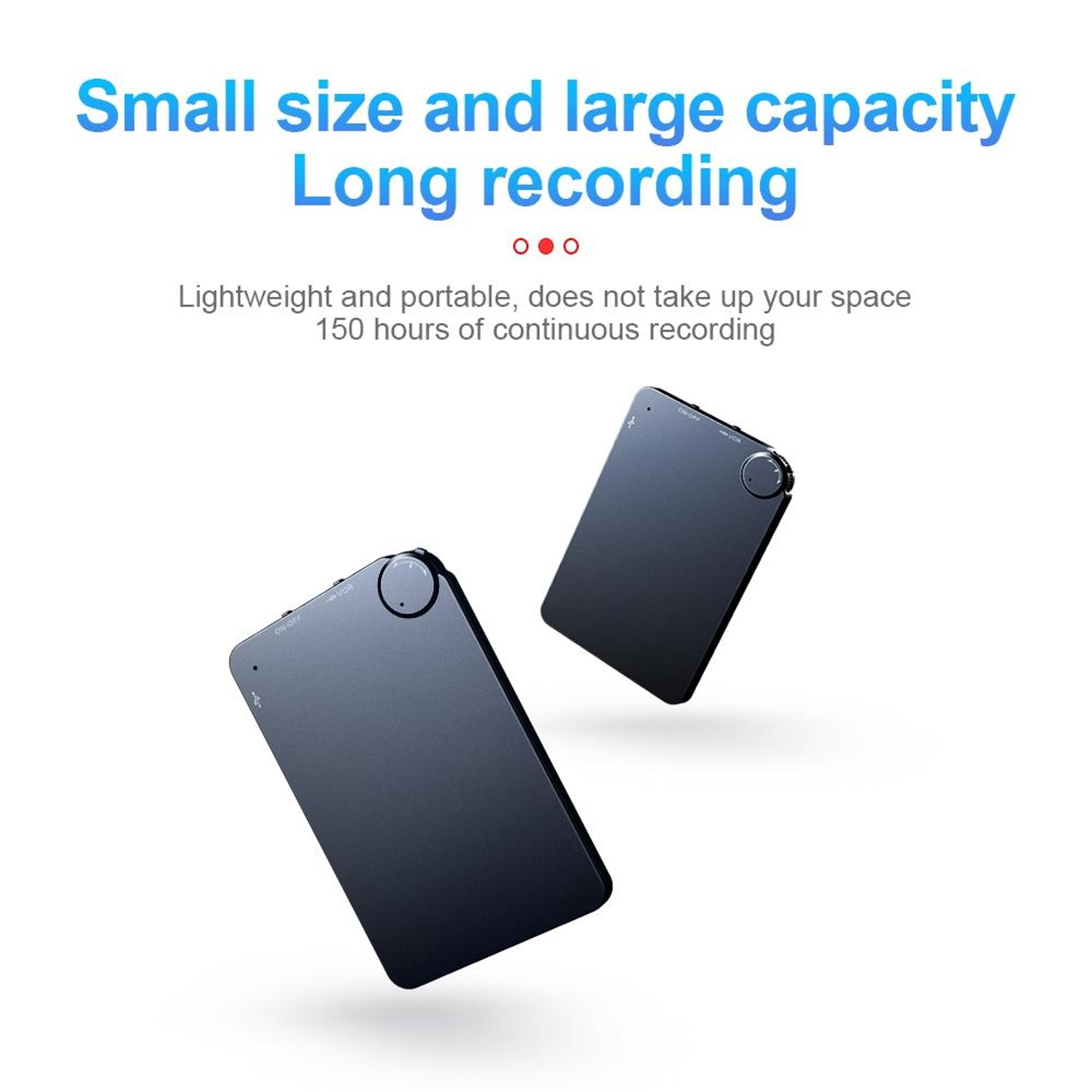 K2 UltraThin Voice Activated Recorder With 150Hour Battery And HD Noise Reduction 6