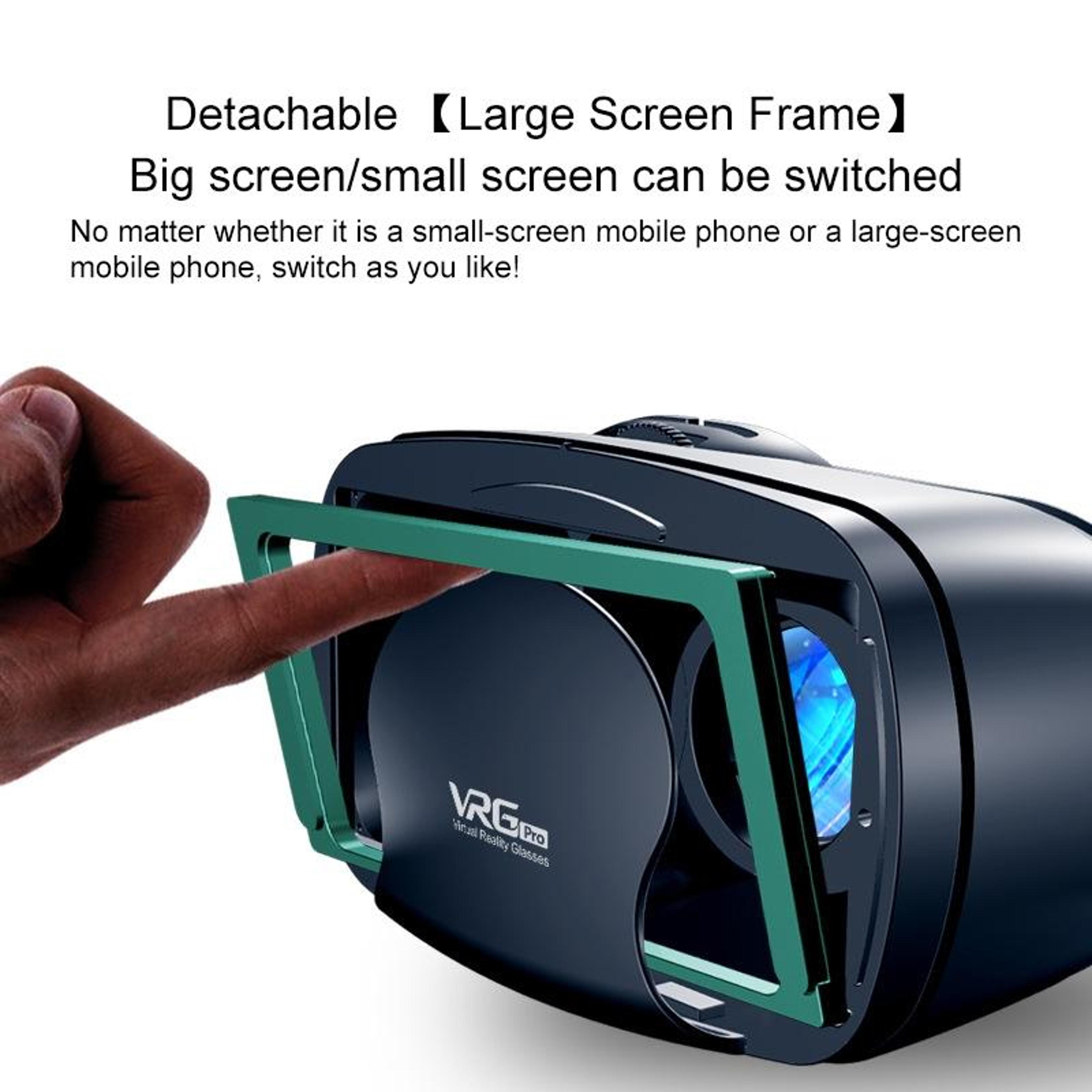VRG Pro 3D VR Headset With Audio 120 WideAngle Lenses For 57 Inch Smartphones 4