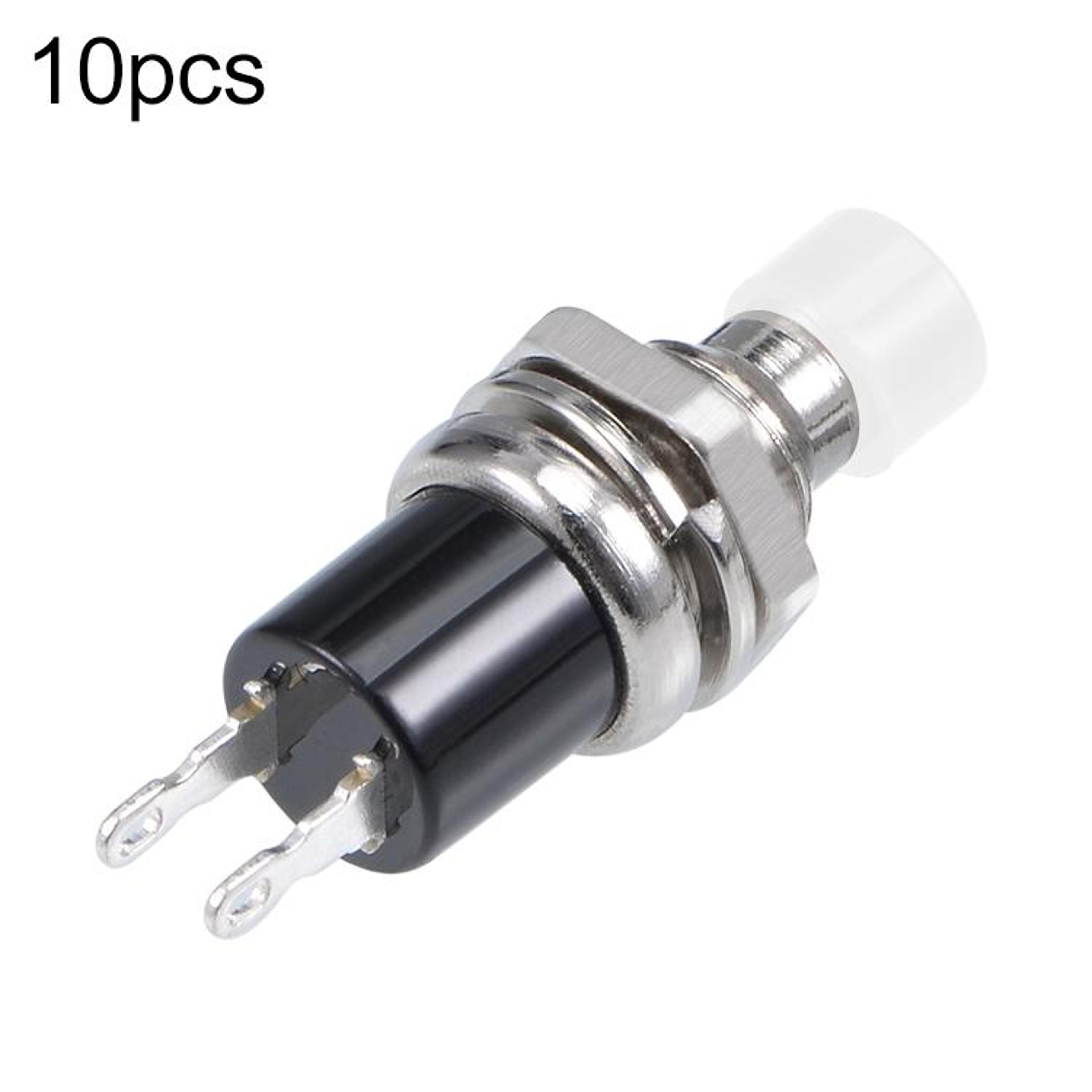 10 PCS Momentary Push Button Switch 2 Pin Normally Open Multicolor Mini Switches 10