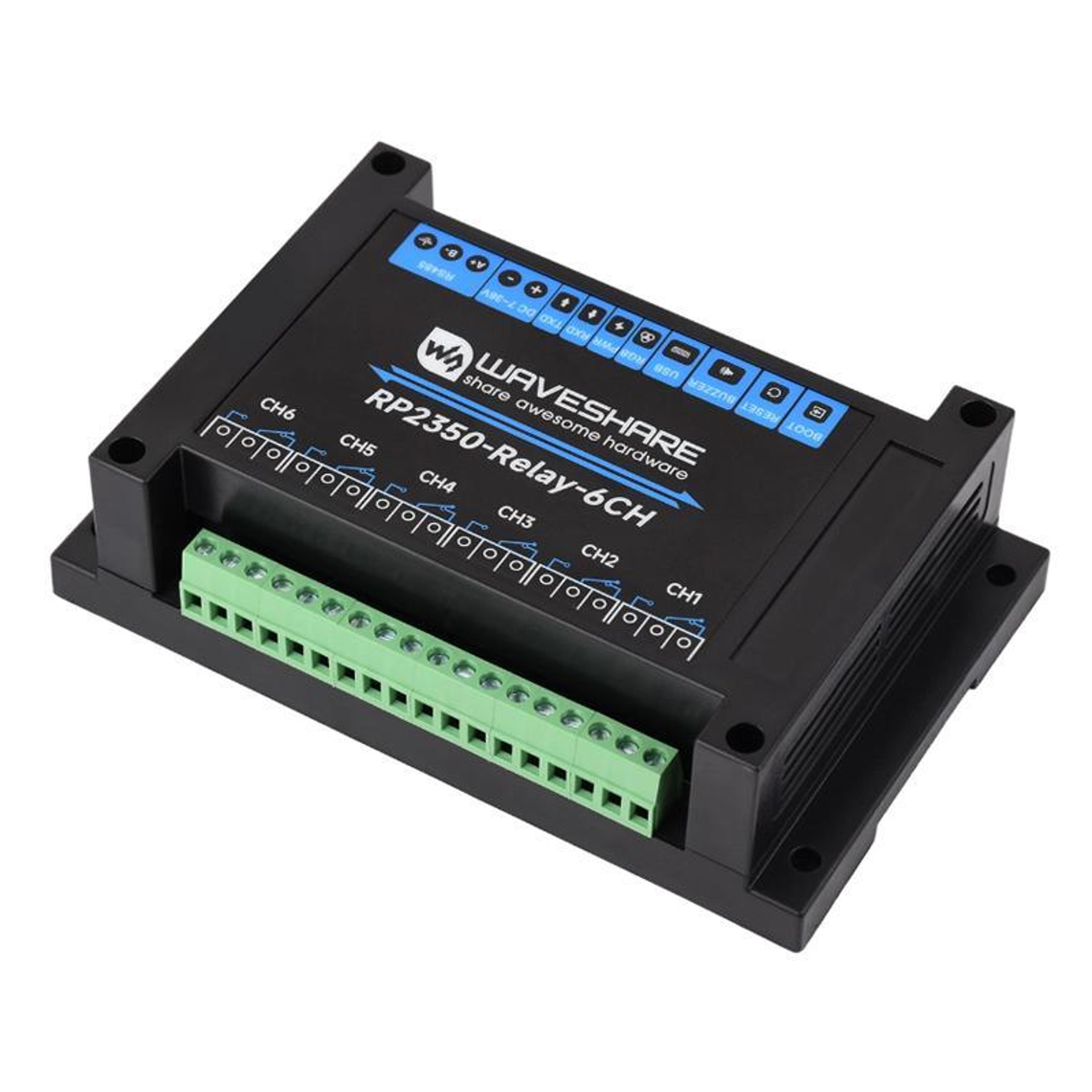 6Channel Relay Module With RS485 Modbus And Pico Interface For Industrial Automation 1
