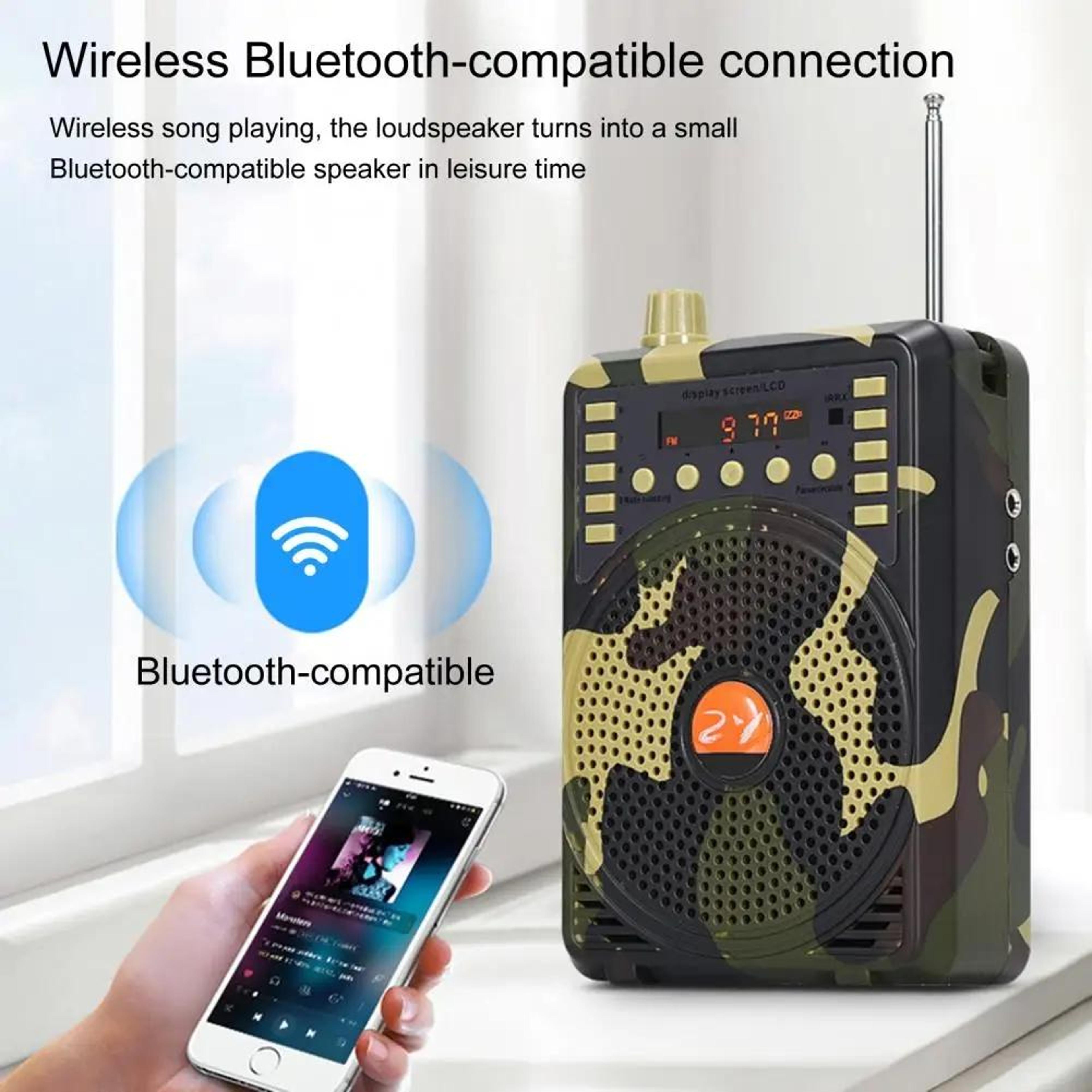 48W Portable Bluetooth Voice Amplifier With Remote Control And USB TF Playback 5