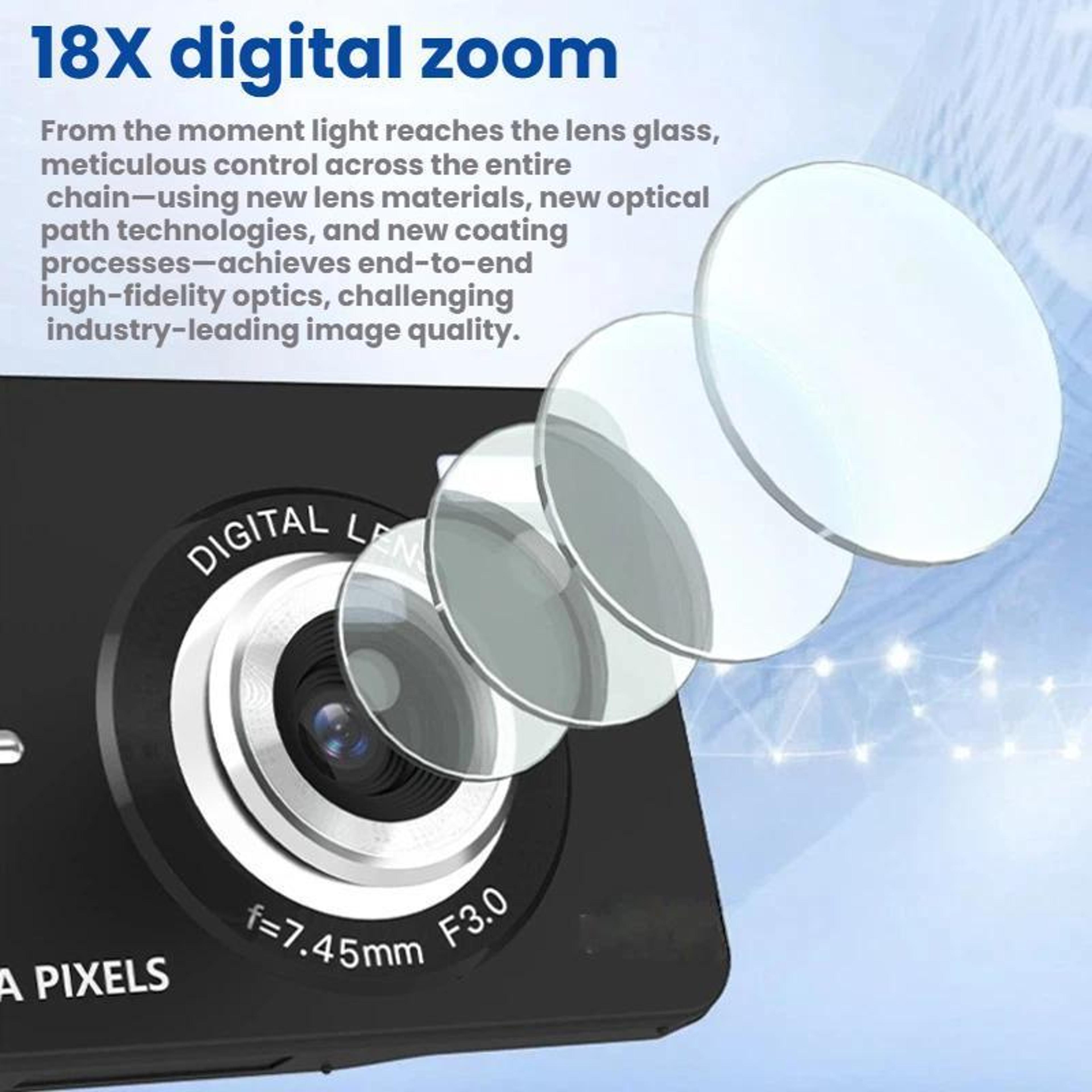 4K Digital Camera With 64MP Camera Resolution Autofocus And 18X Zoom 4