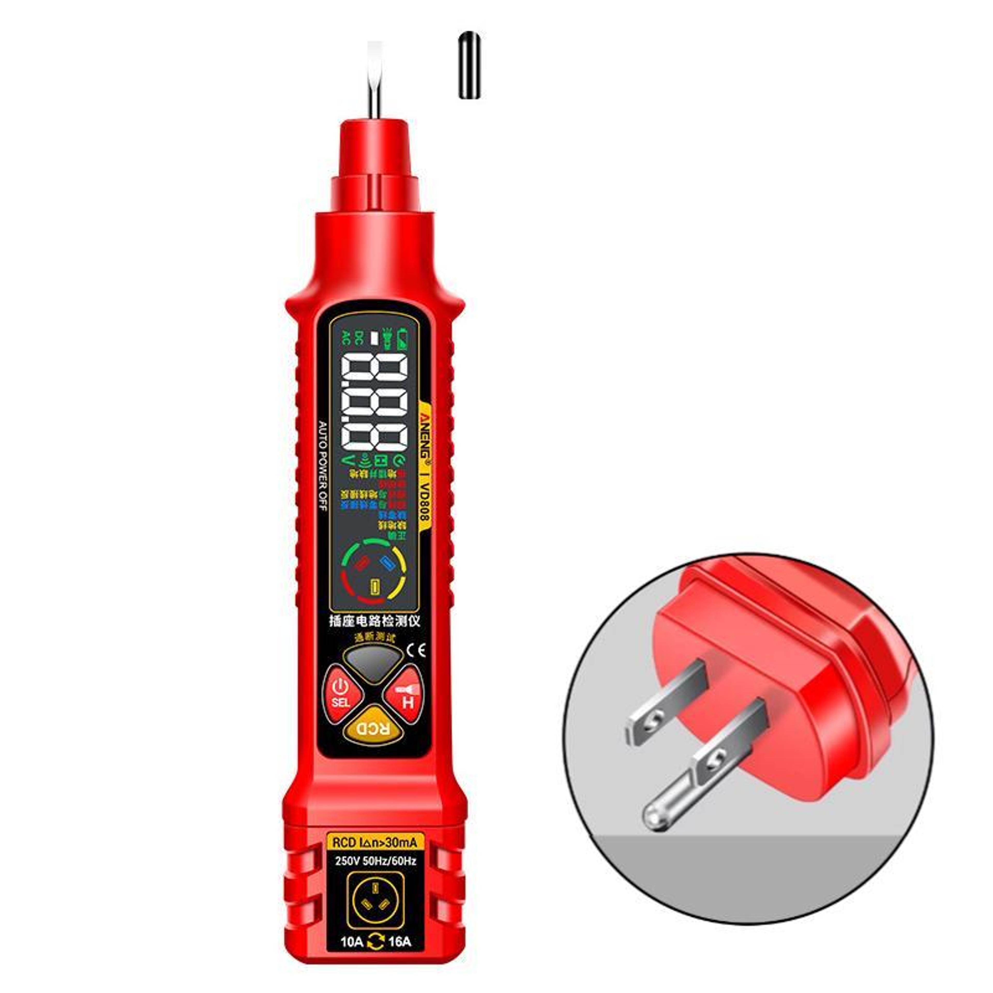 Digital Voltage Tester And Socket Phase Meter With Continuity Test 12